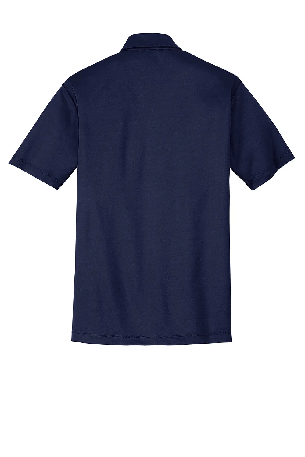 Port Authority Mens Silk Touch Performance Moisture Wicking Short Sleeve Polo Shirt - Navy Blue
