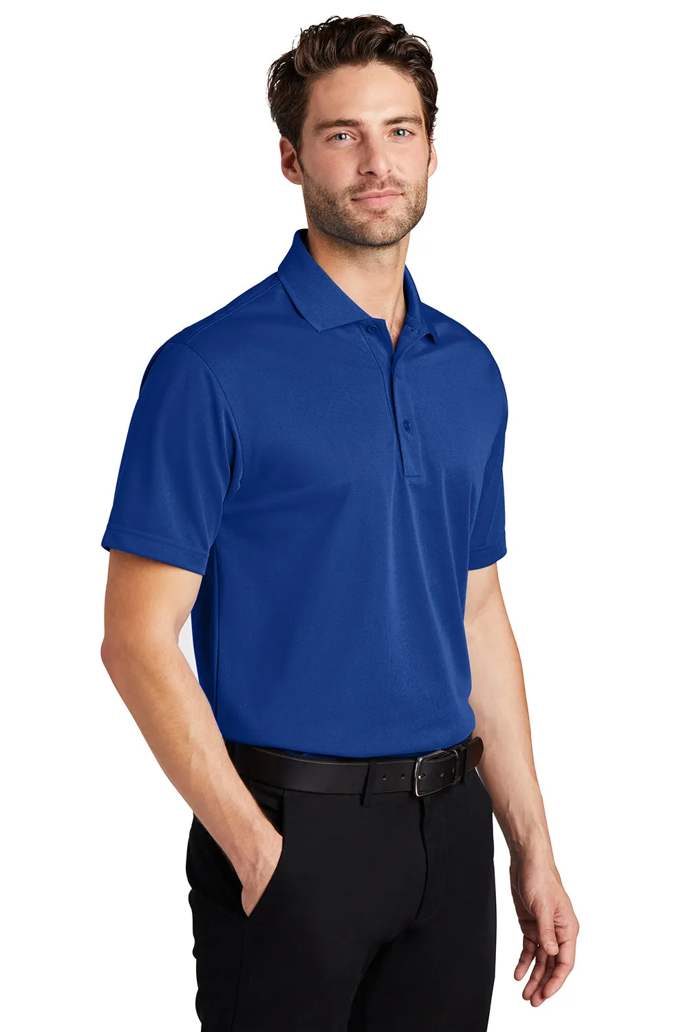 Port Authority Mens Tech Moisture Wicking Short Sleeve Polo Shirt - Bright Royal Blue