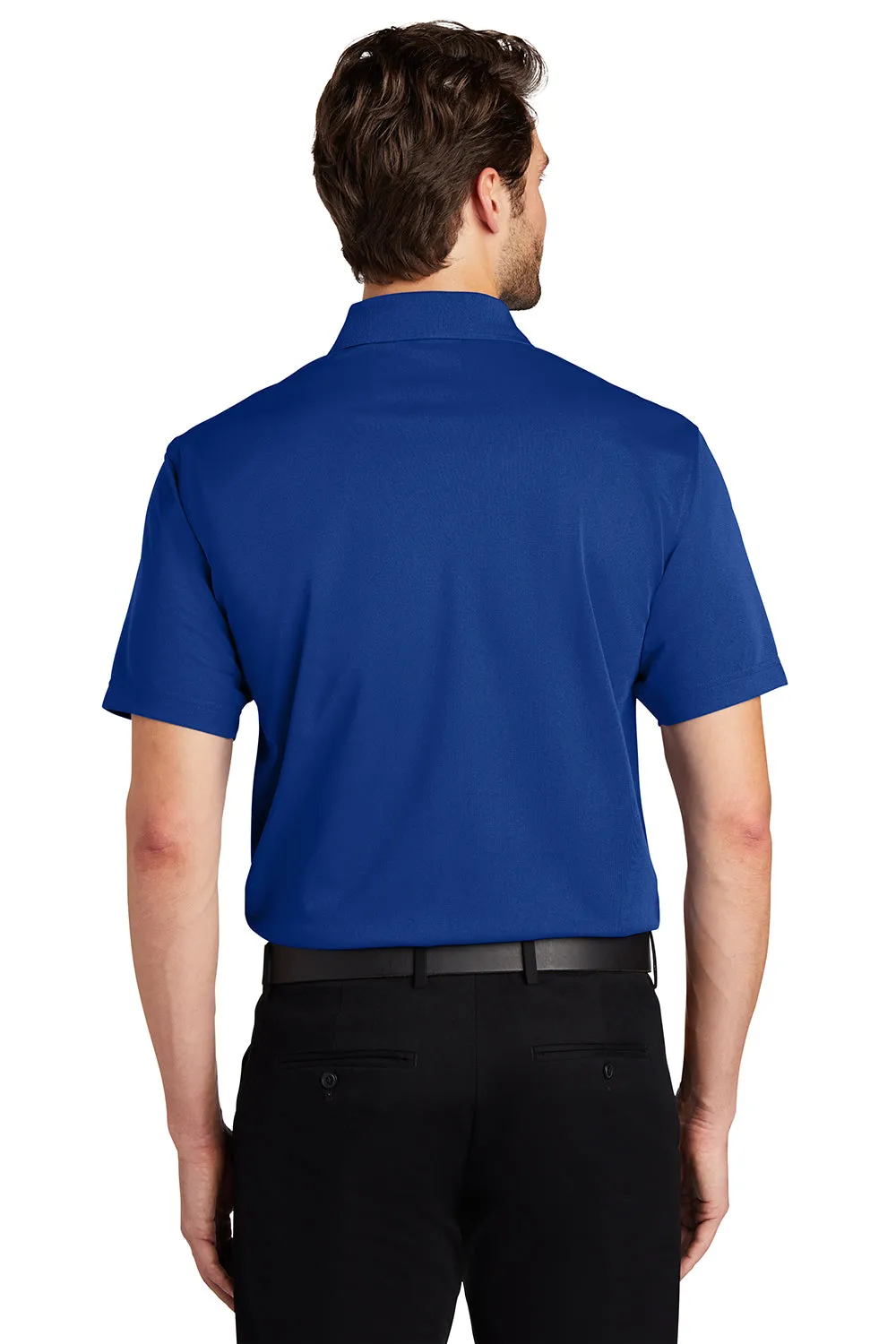 Port Authority Mens Tech Moisture Wicking Short Sleeve Polo Shirt - Bright Royal Blue