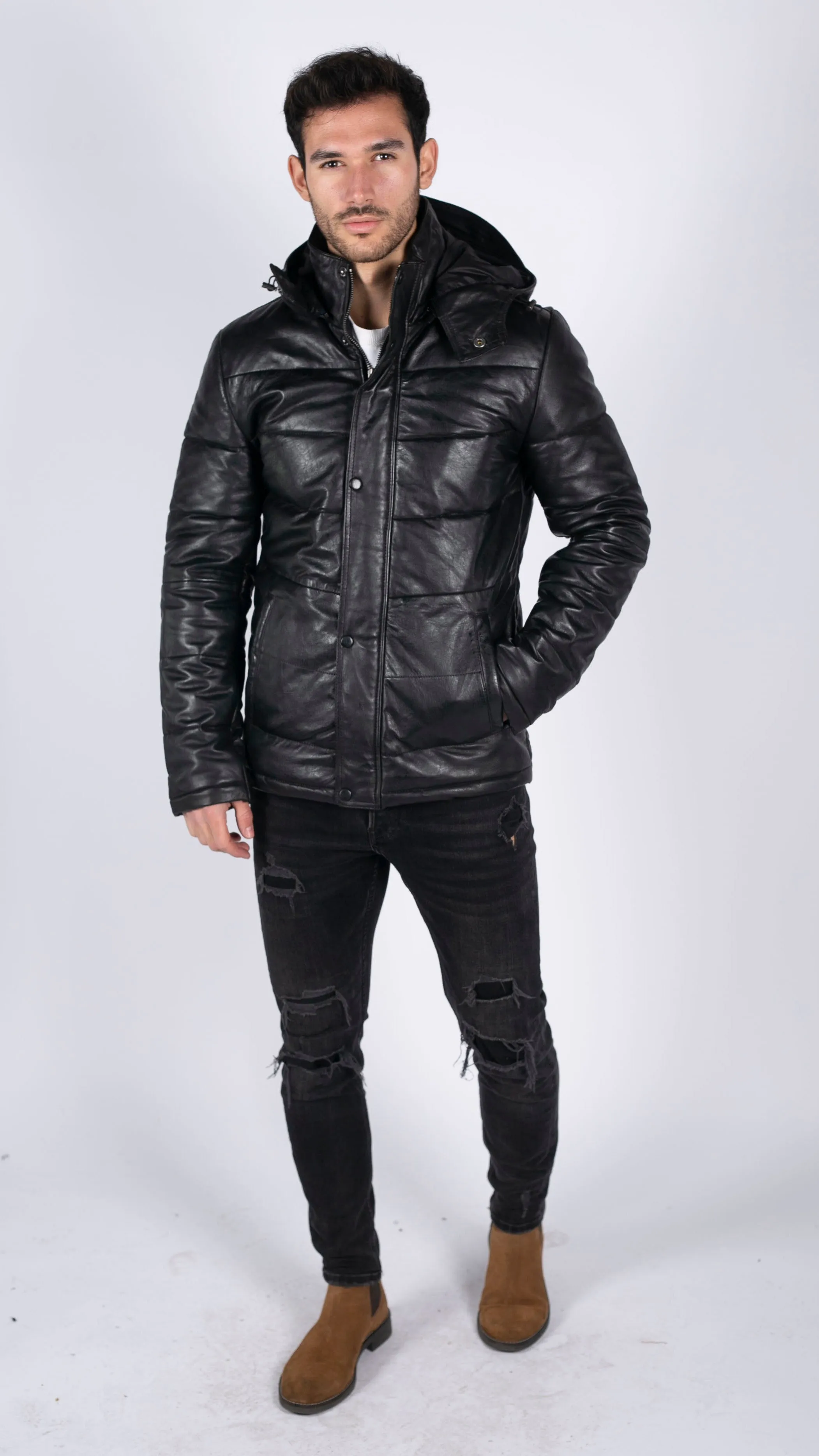Puffer Hooded Quilted Jacket