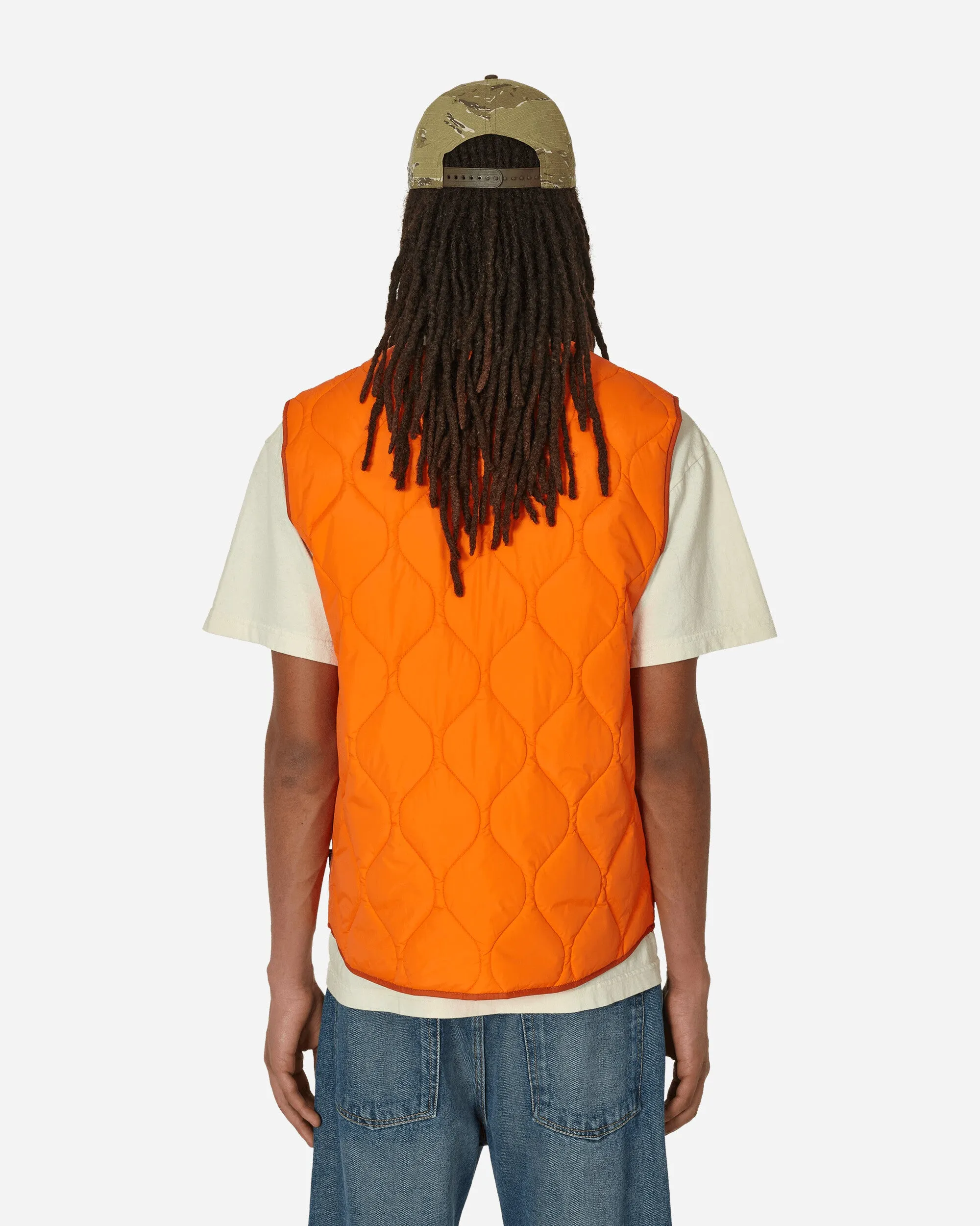 Quilted Nylon Shell Vest Orange