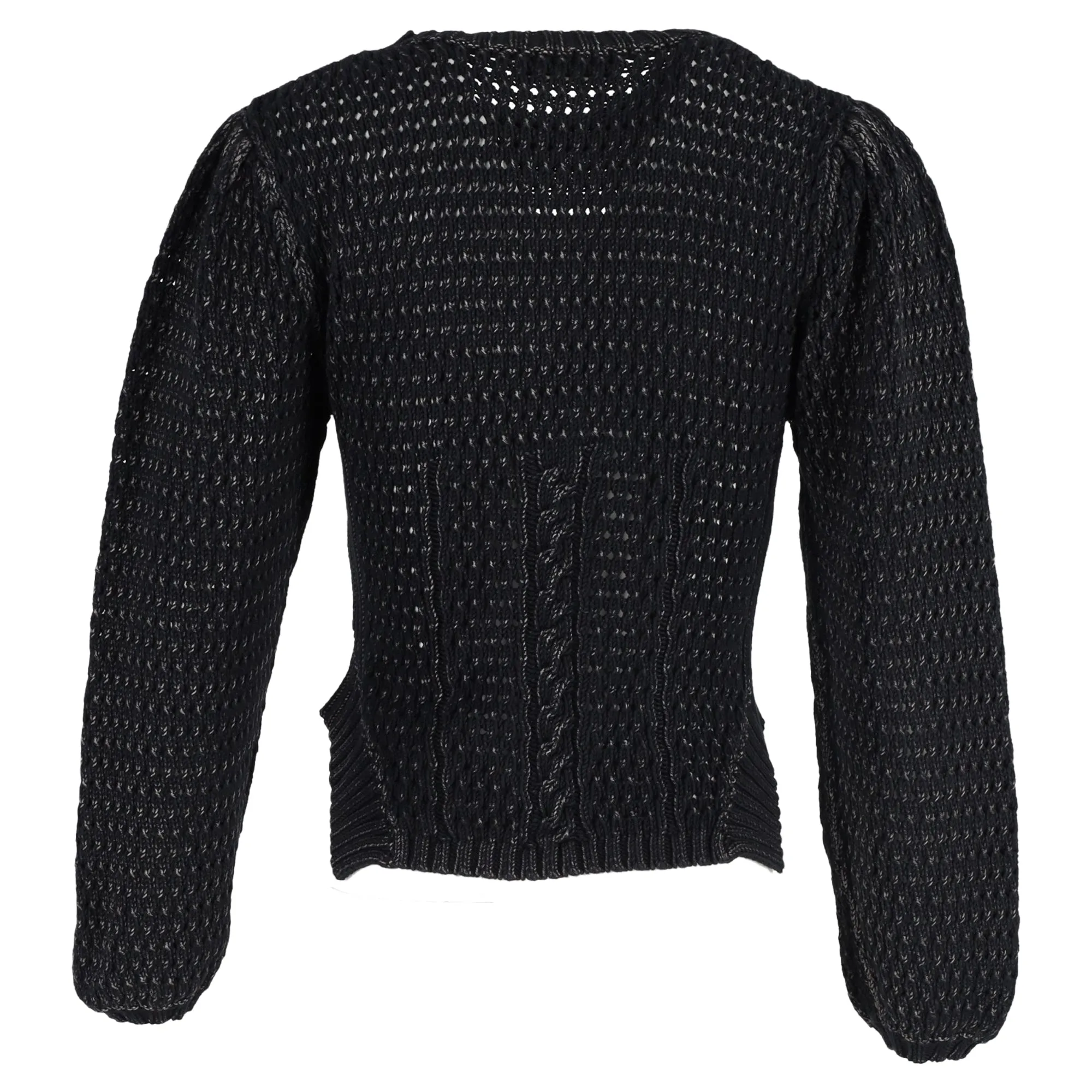 Rachel Comey Emes Cable Knit Sweater in Black Cotton