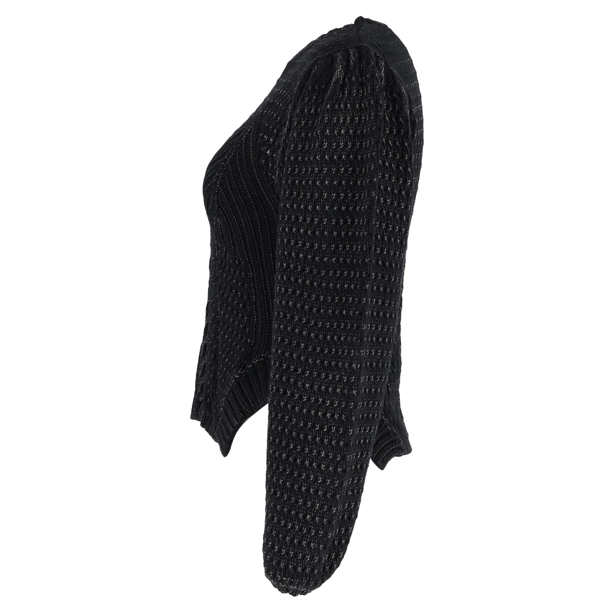 Rachel Comey Emes Cable Knit Sweater in Black Cotton