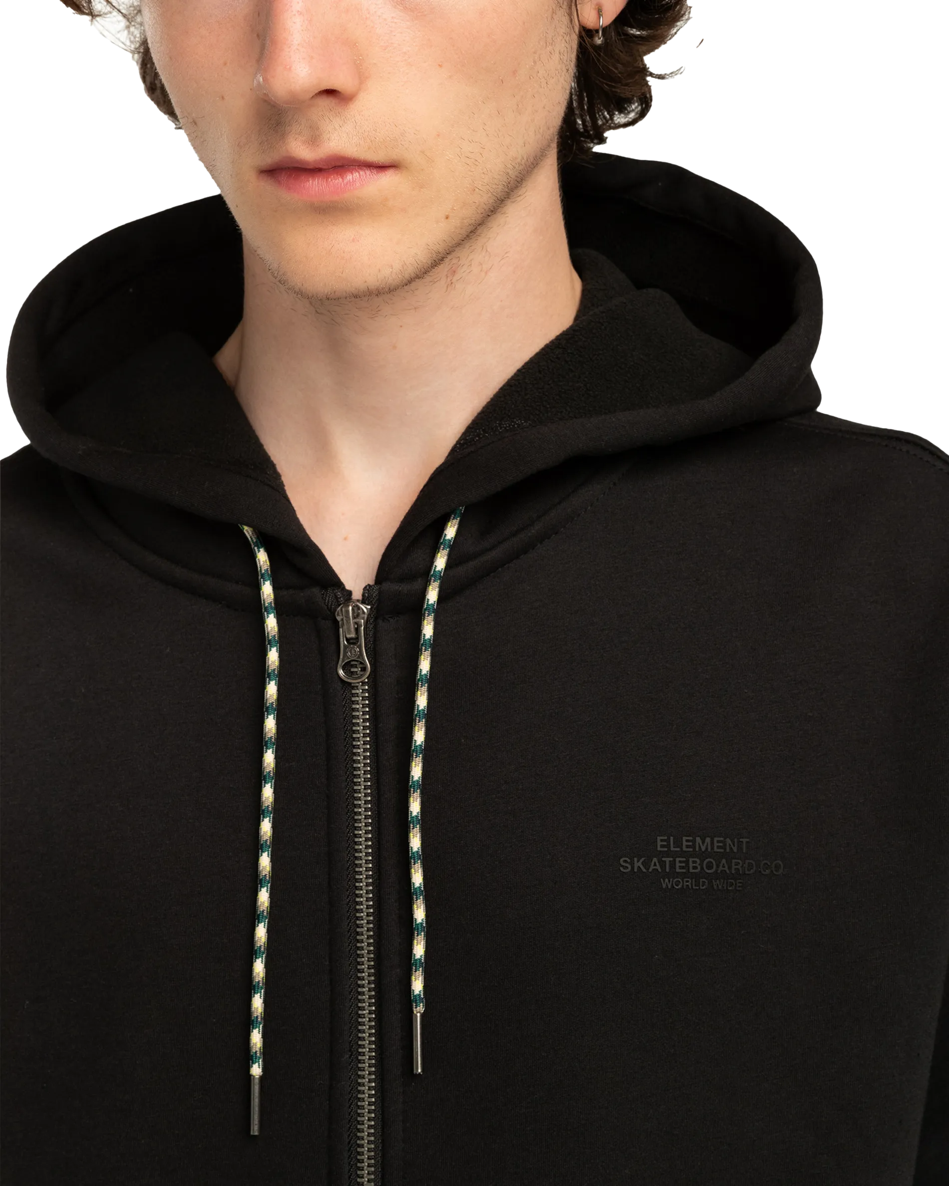 Rain Cornell Zip Hoodie in Flint Black