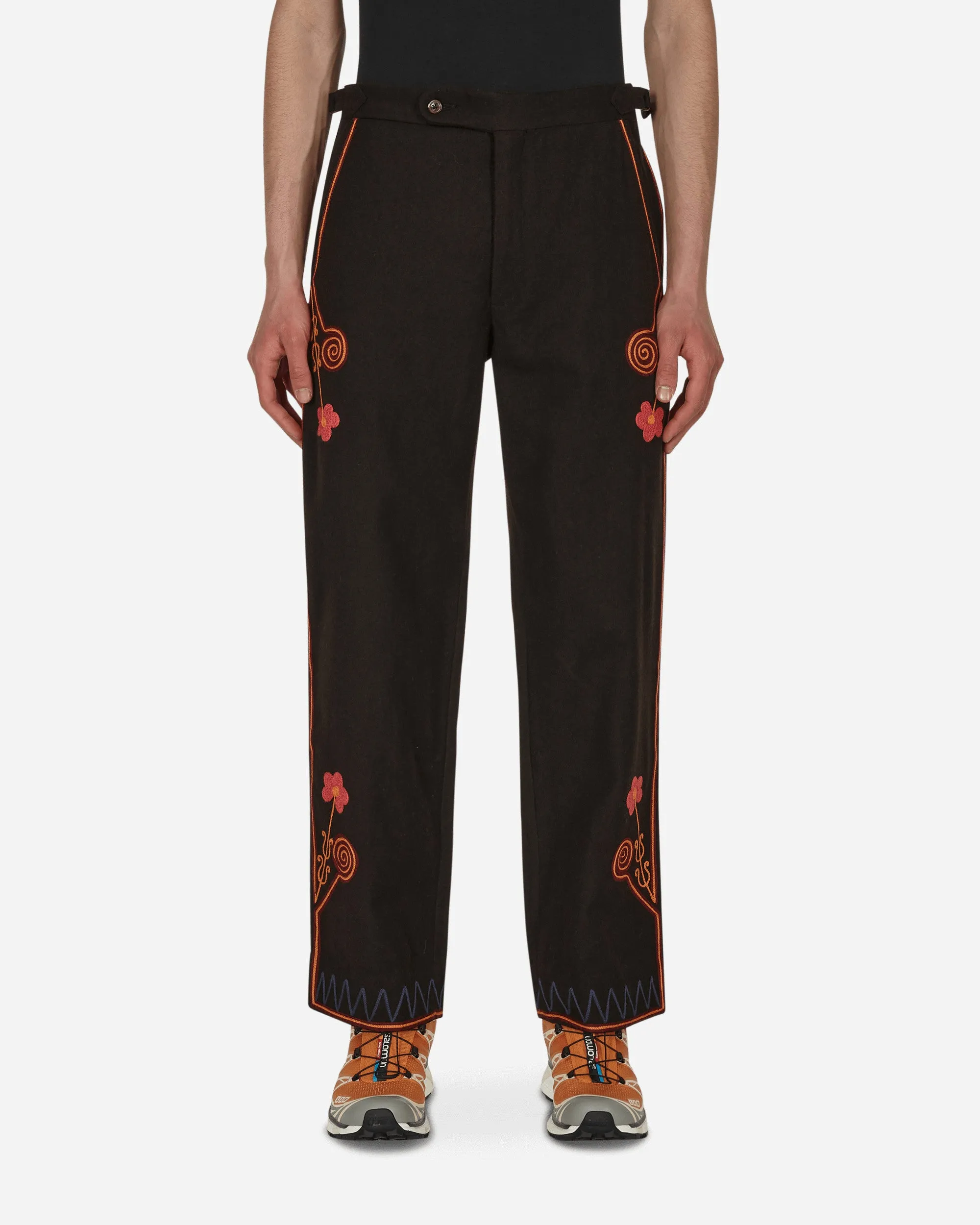 Rancher Embroidered Trousers Brown