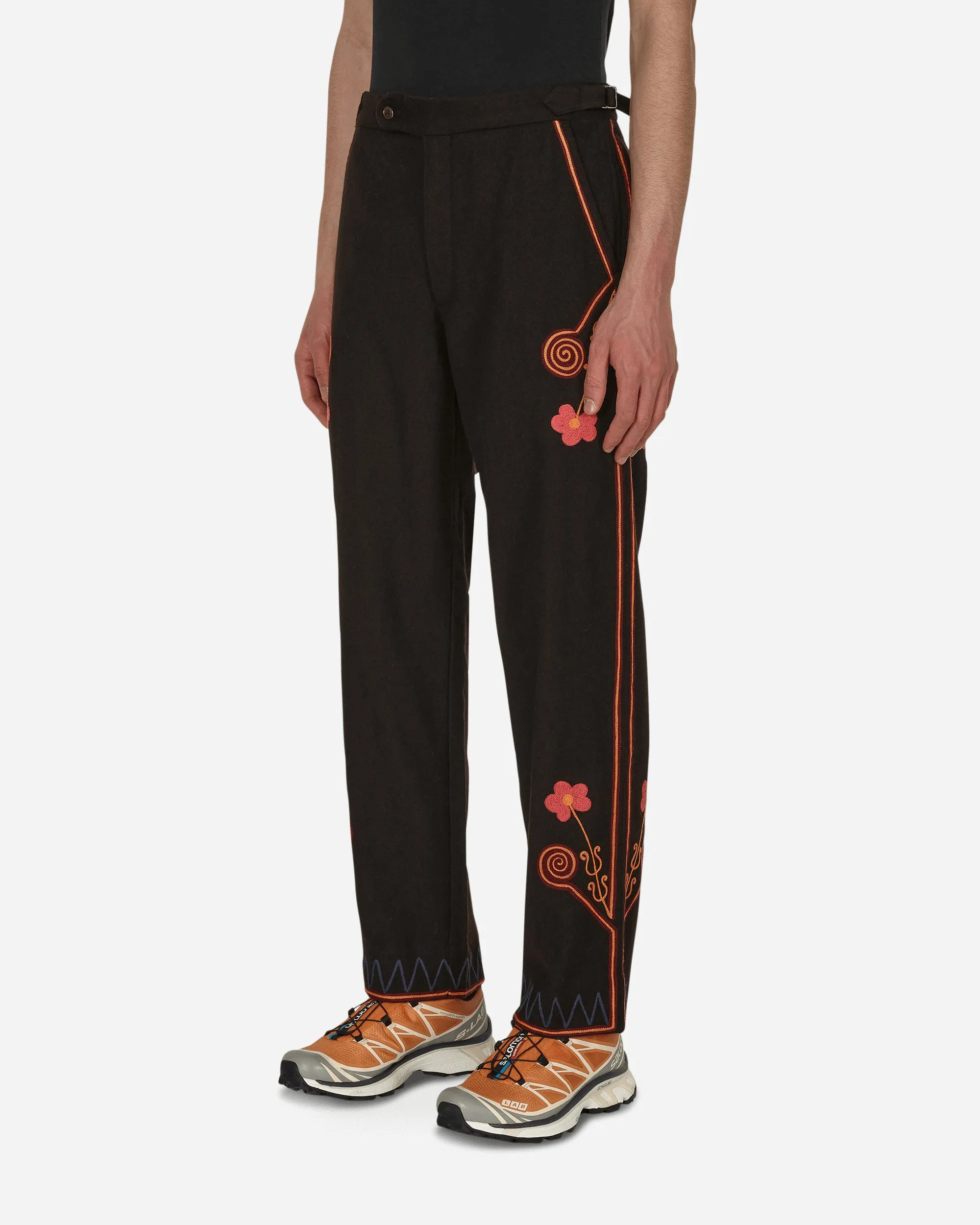 Rancher Embroidered Trousers Brown