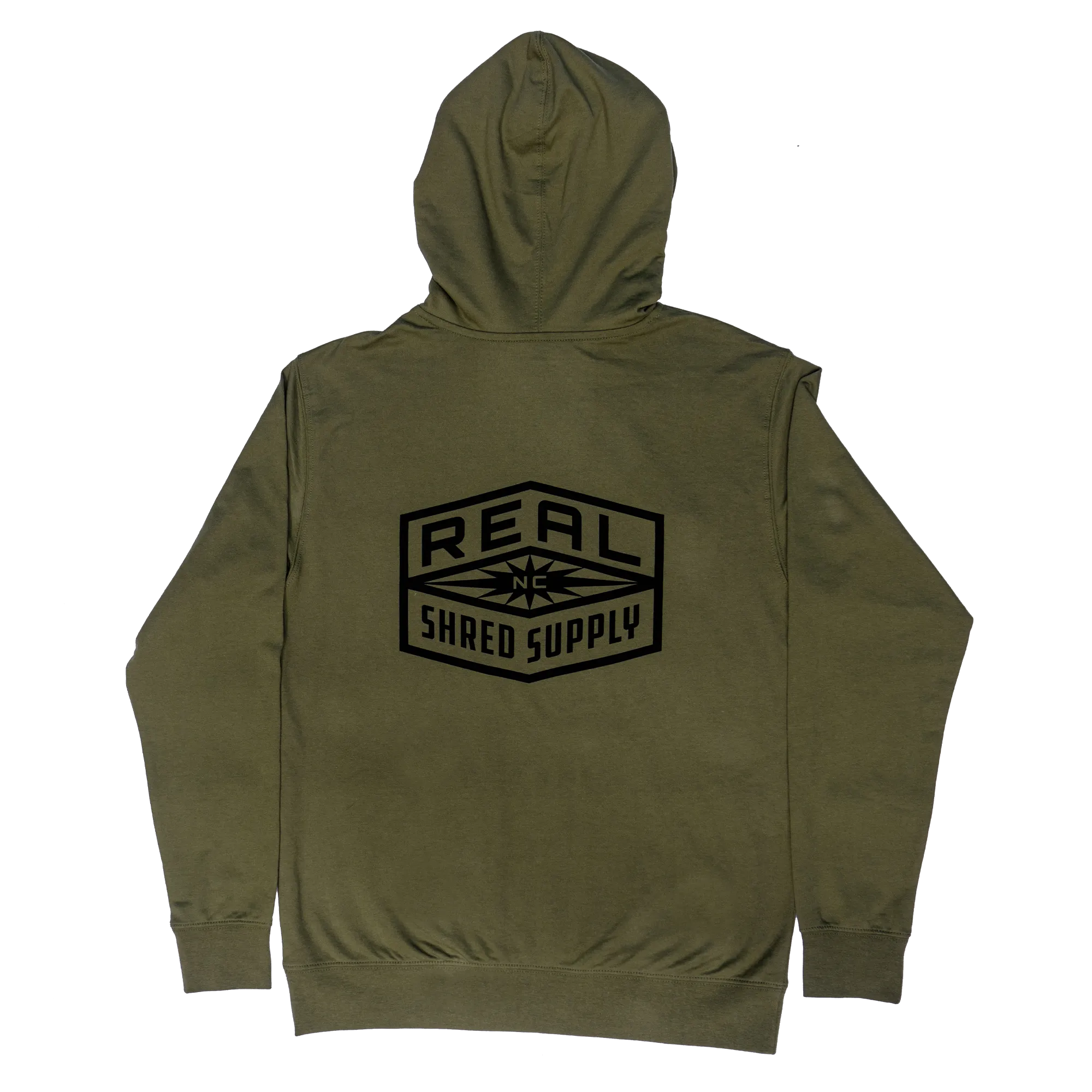 REAL Shred Supply Hooded Sweatshirt-Military Green