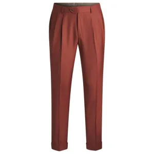 Regular-fit trousers in cashmere, virgin wool and silk