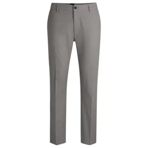 Regular-fit trousers in micro-patterned stretch cotton