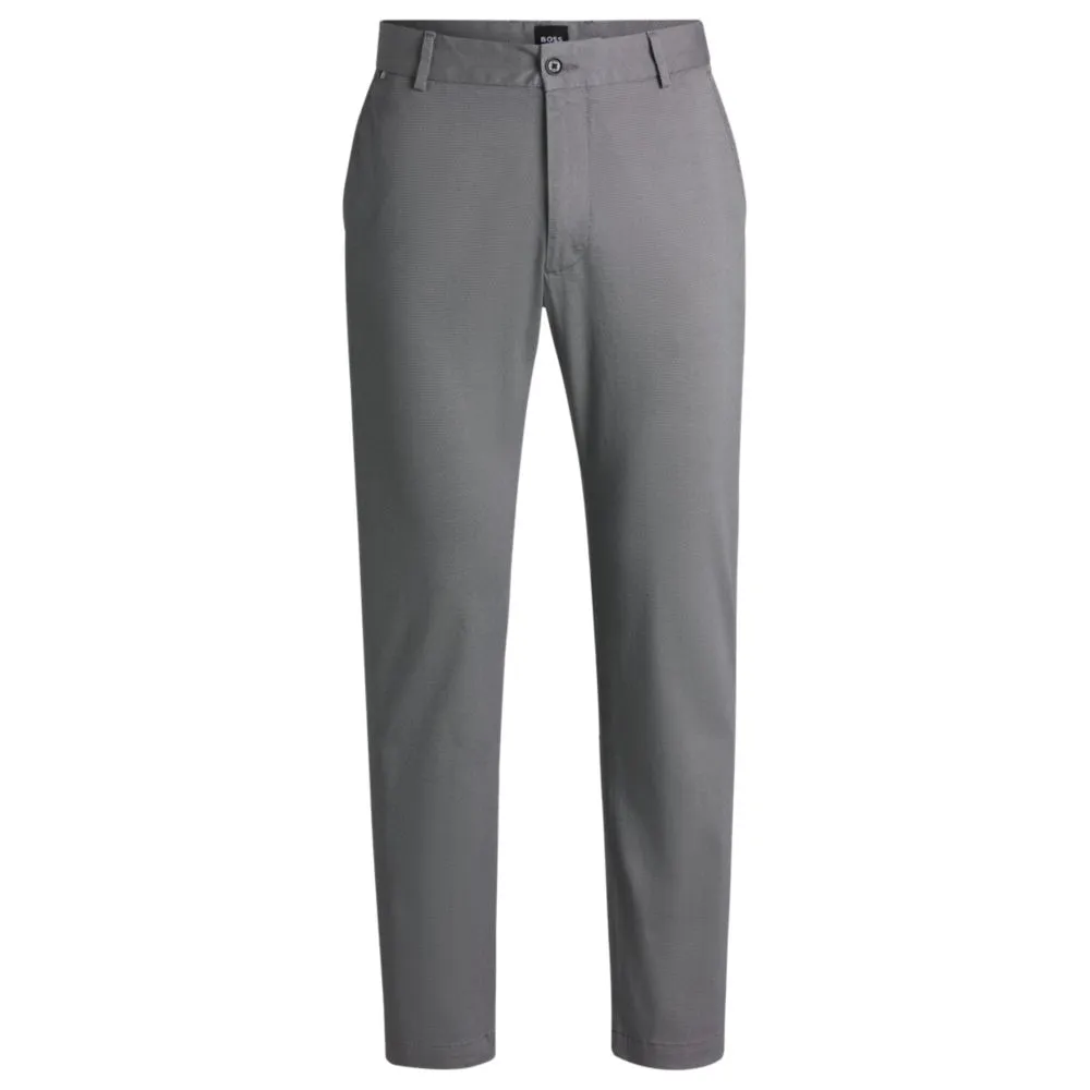 Regular-fit trousers in printed stretch cotton