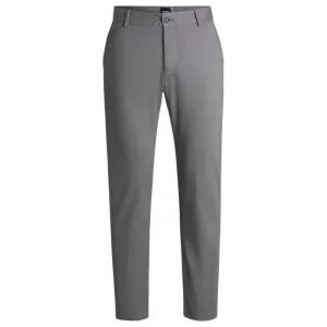 Regular-fit trousers in printed stretch cotton