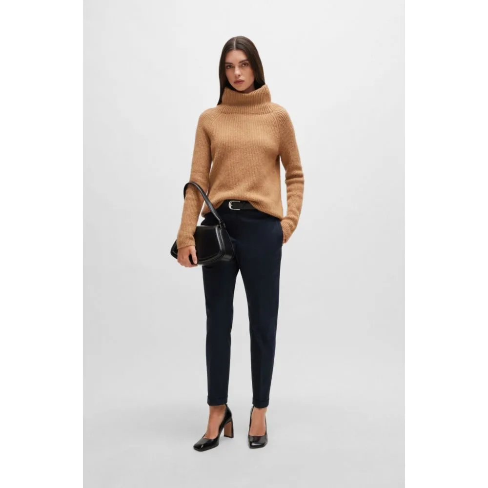 Regular-fit trousers in stretch-cotton twill