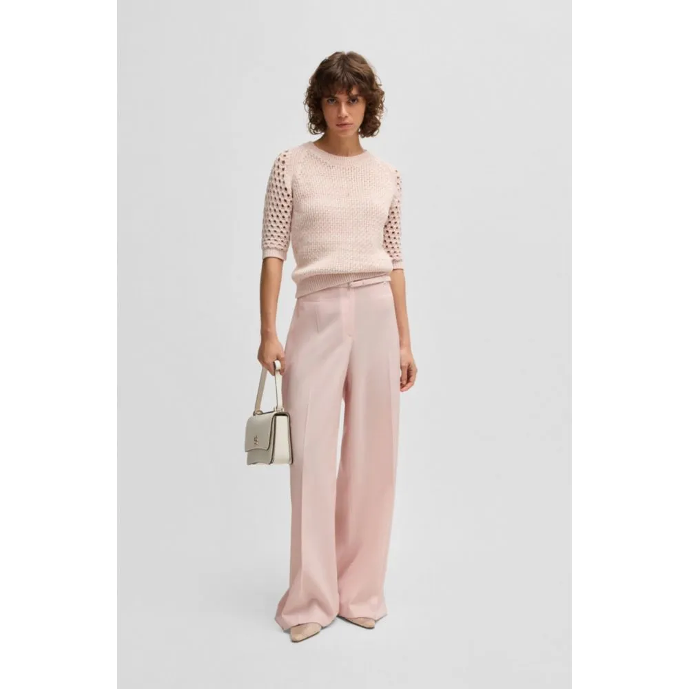 Relaxed-fit trousers in virgin wool