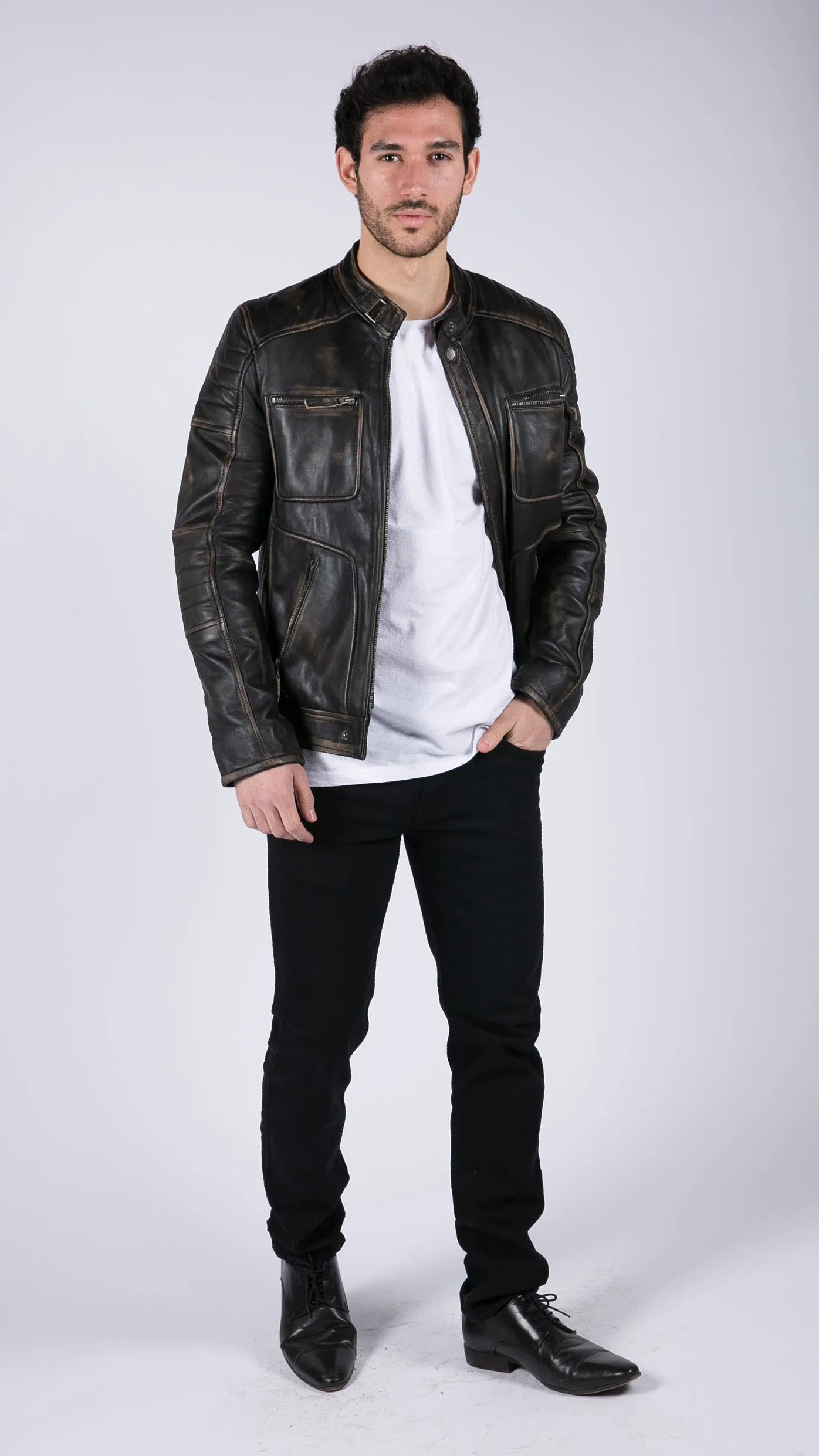 Retro Real Leather Jacket