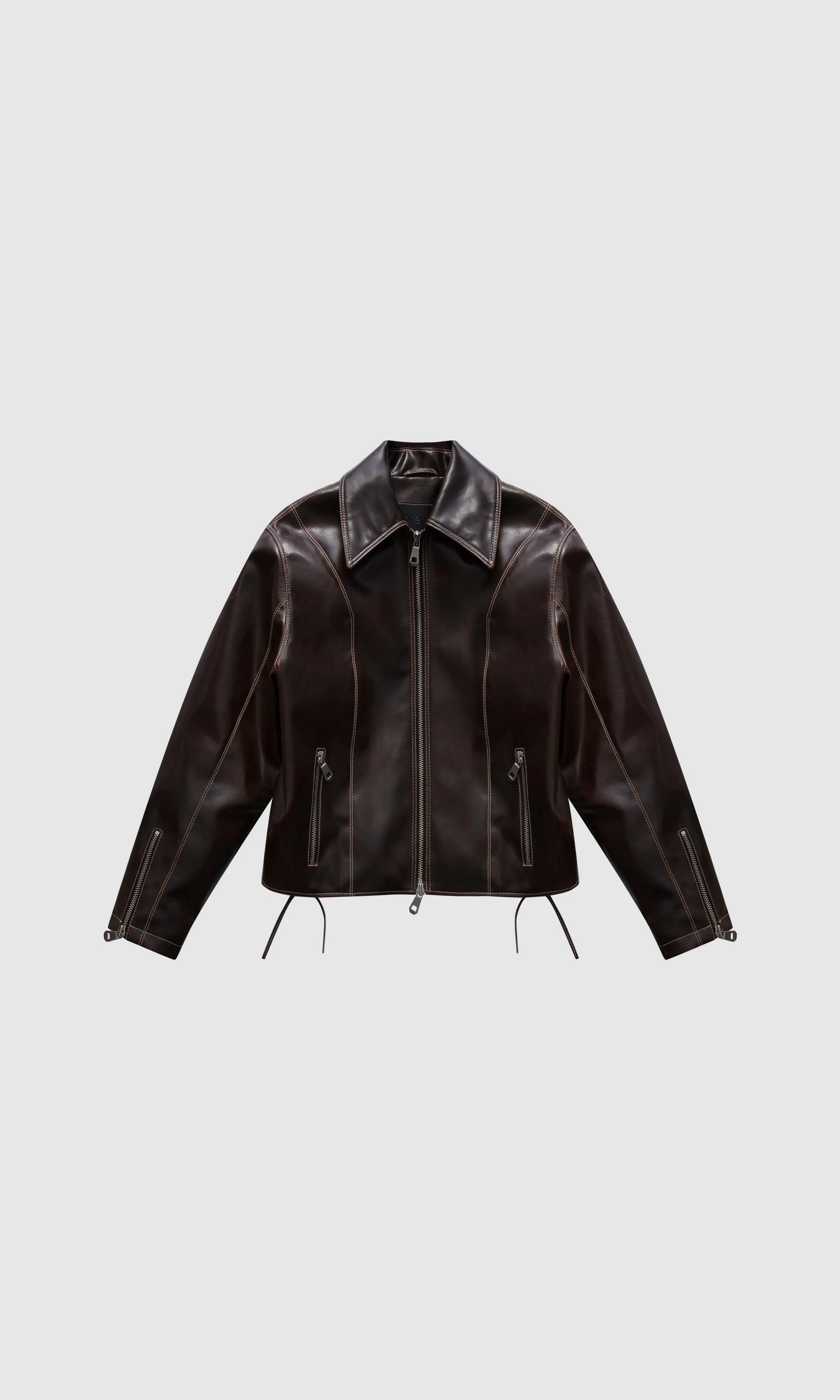 Robin Unisex Vegan Olive Leather Jacket | Sienna