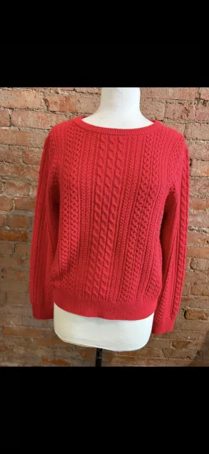 Scoop Neck Sweater In Red