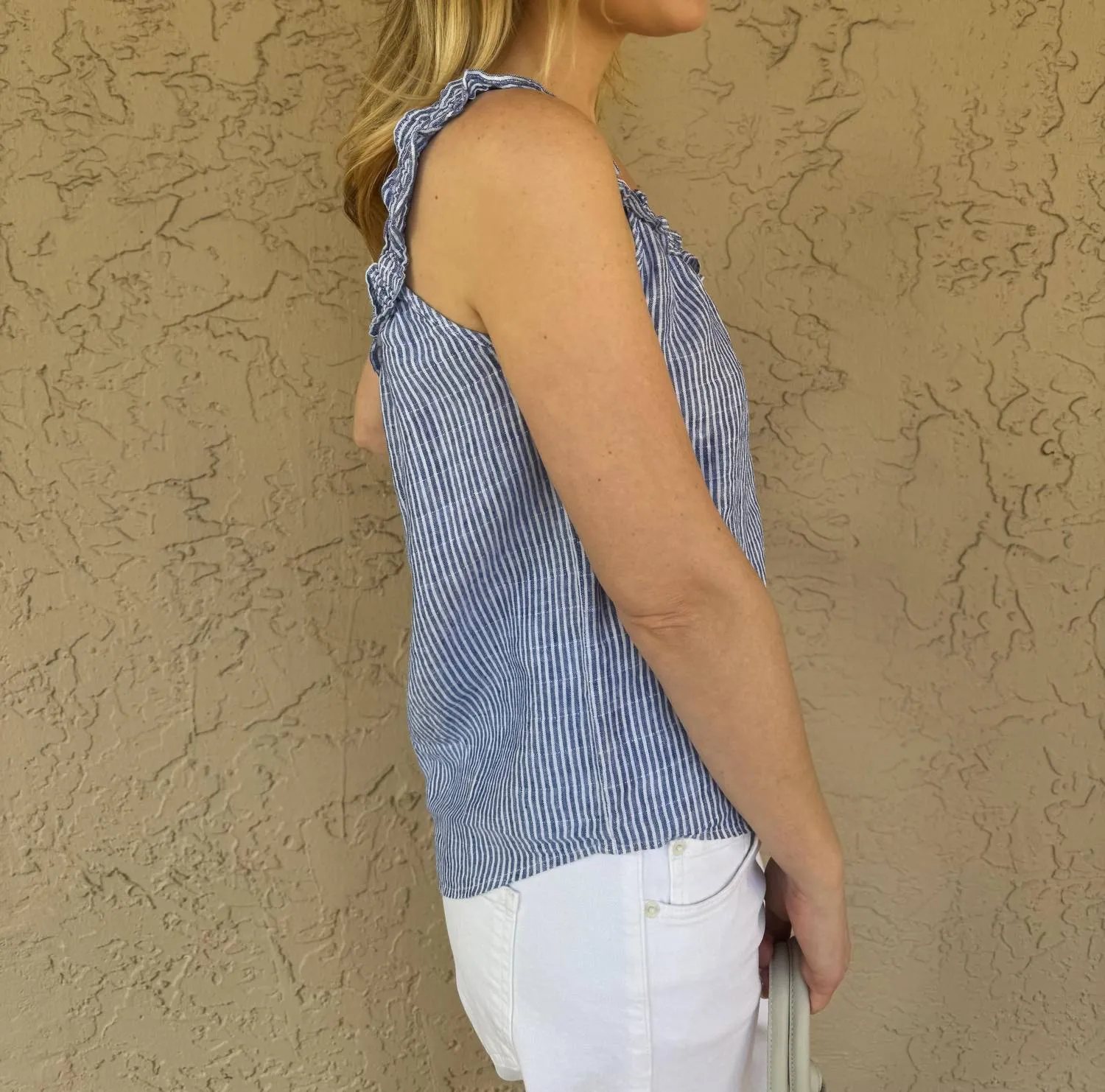 Shanya One Shoulder Stripe Top