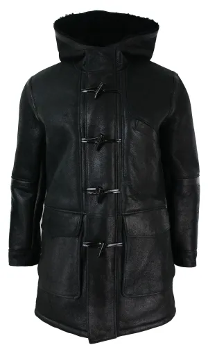 Shearling Sheepskin 3/4 Hood Jacket