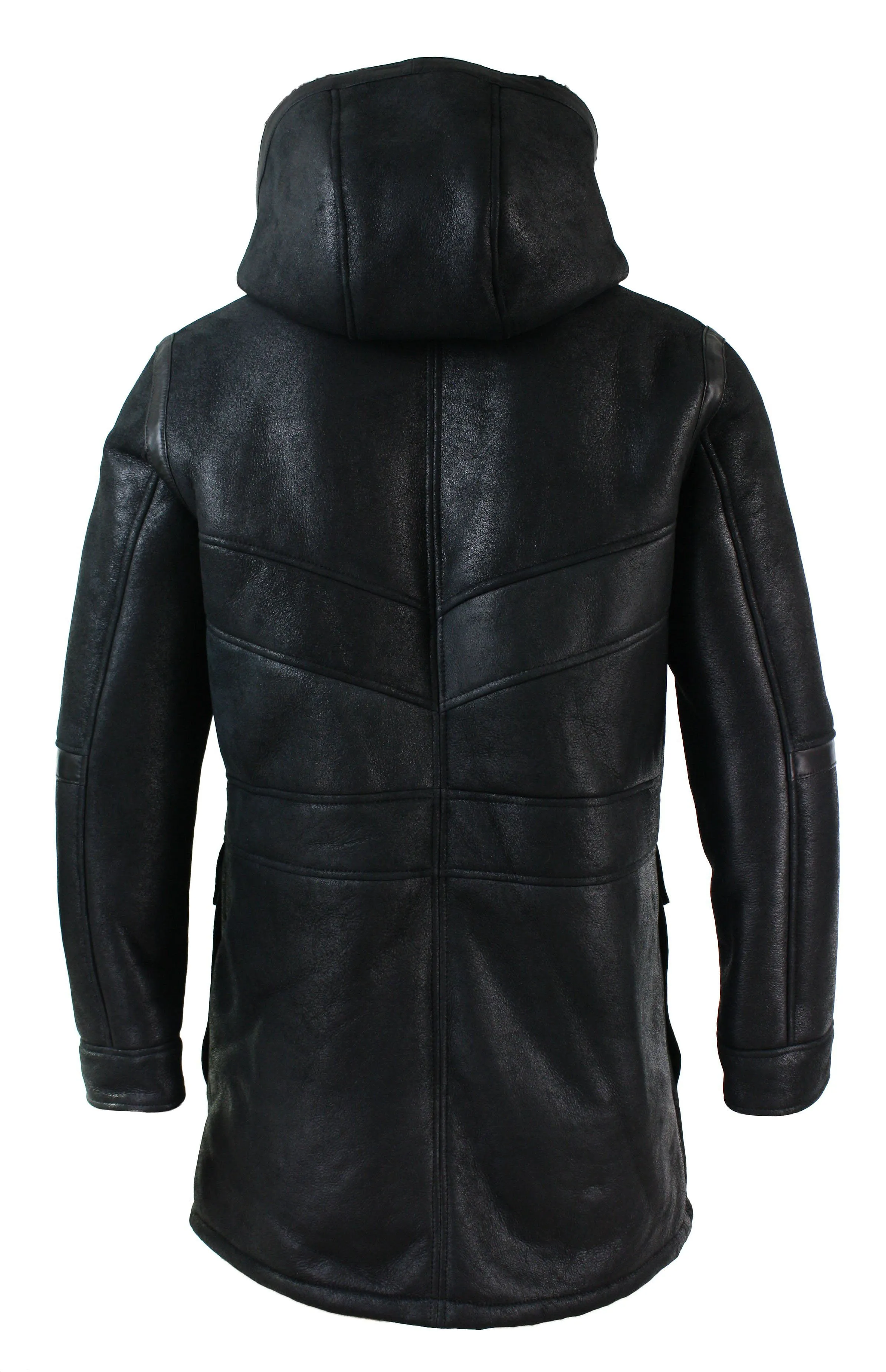 Shearling Sheepskin 3/4 Hood Jacket