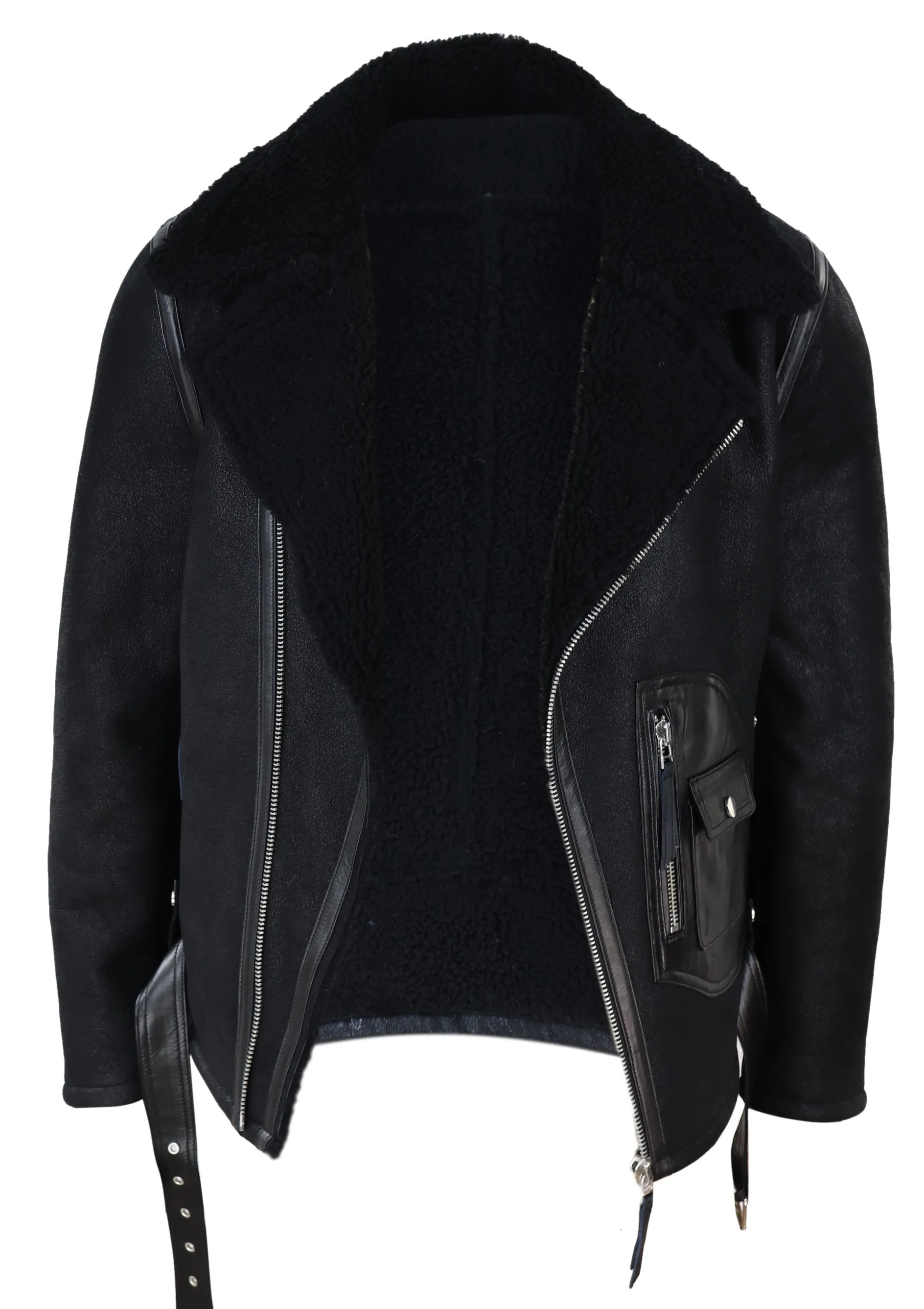 Sheepskin Cross Zip Jacket Pilot Flight
