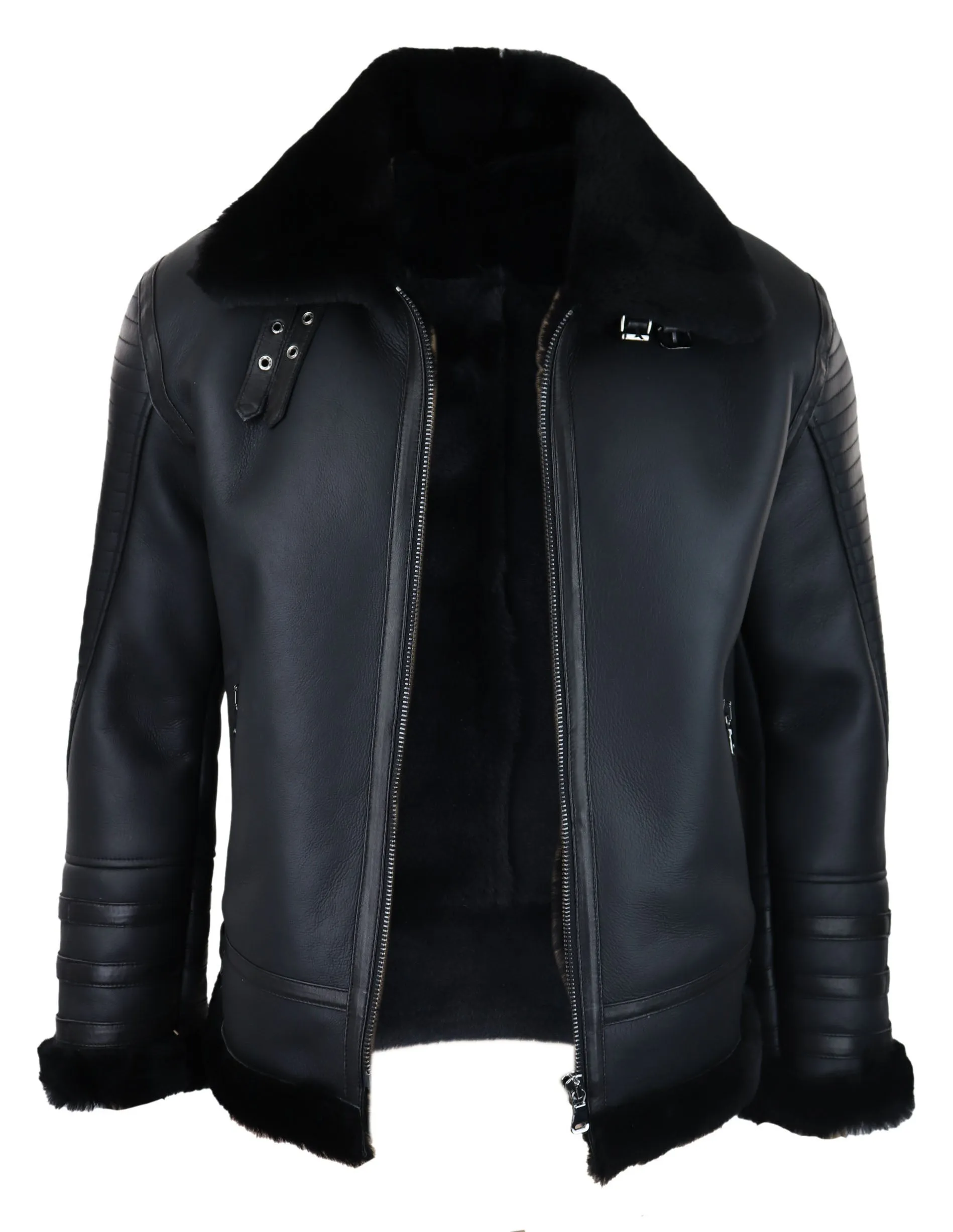 Sheepskin Zipped Pilot Jacket