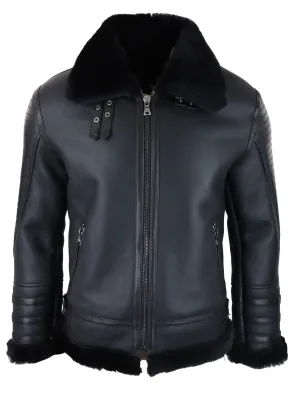 Sheepskin Zipped Pilot Jacket