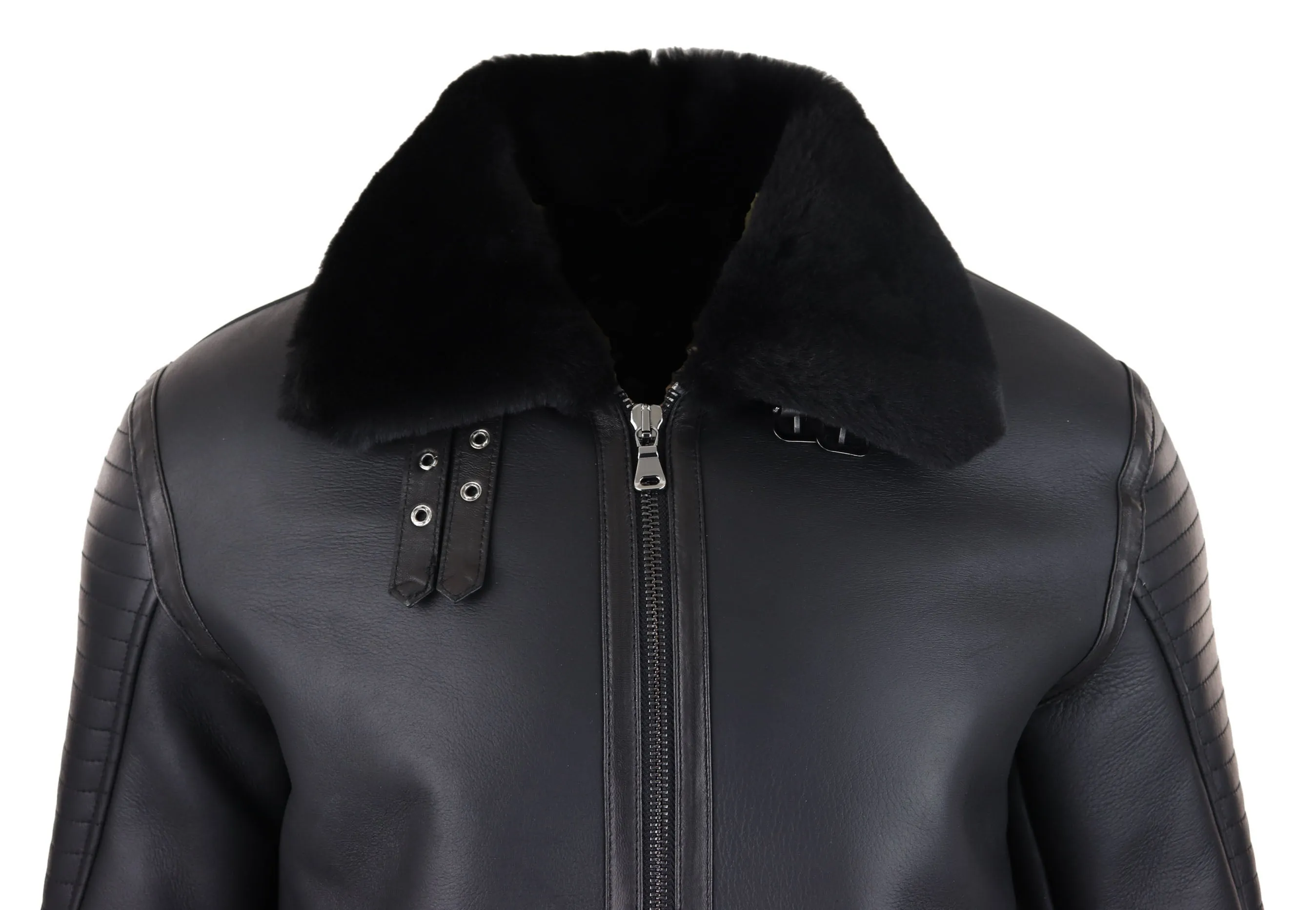 Sheepskin Zipped Pilot Jacket