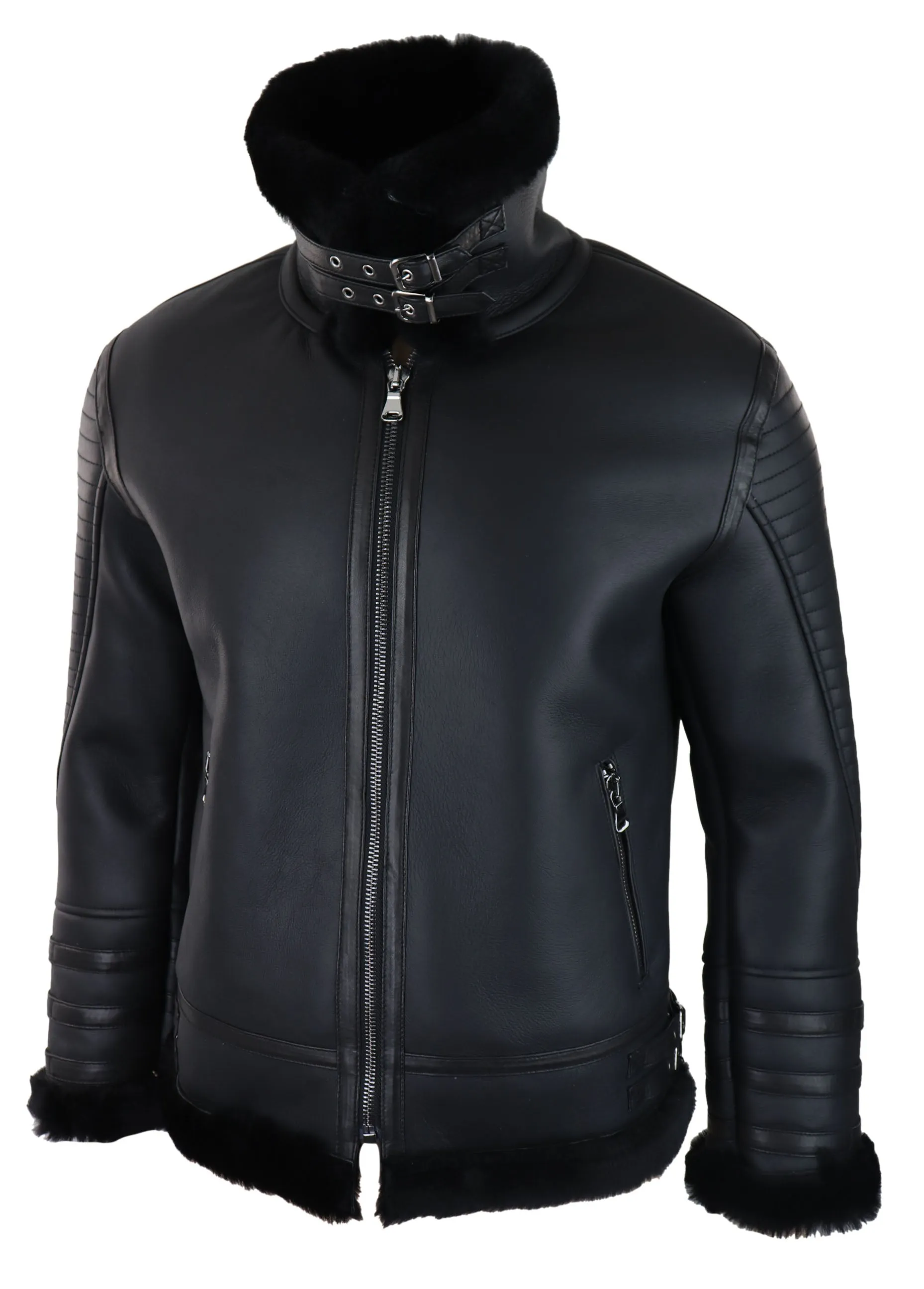 Sheepskin Zipped Pilot Jacket