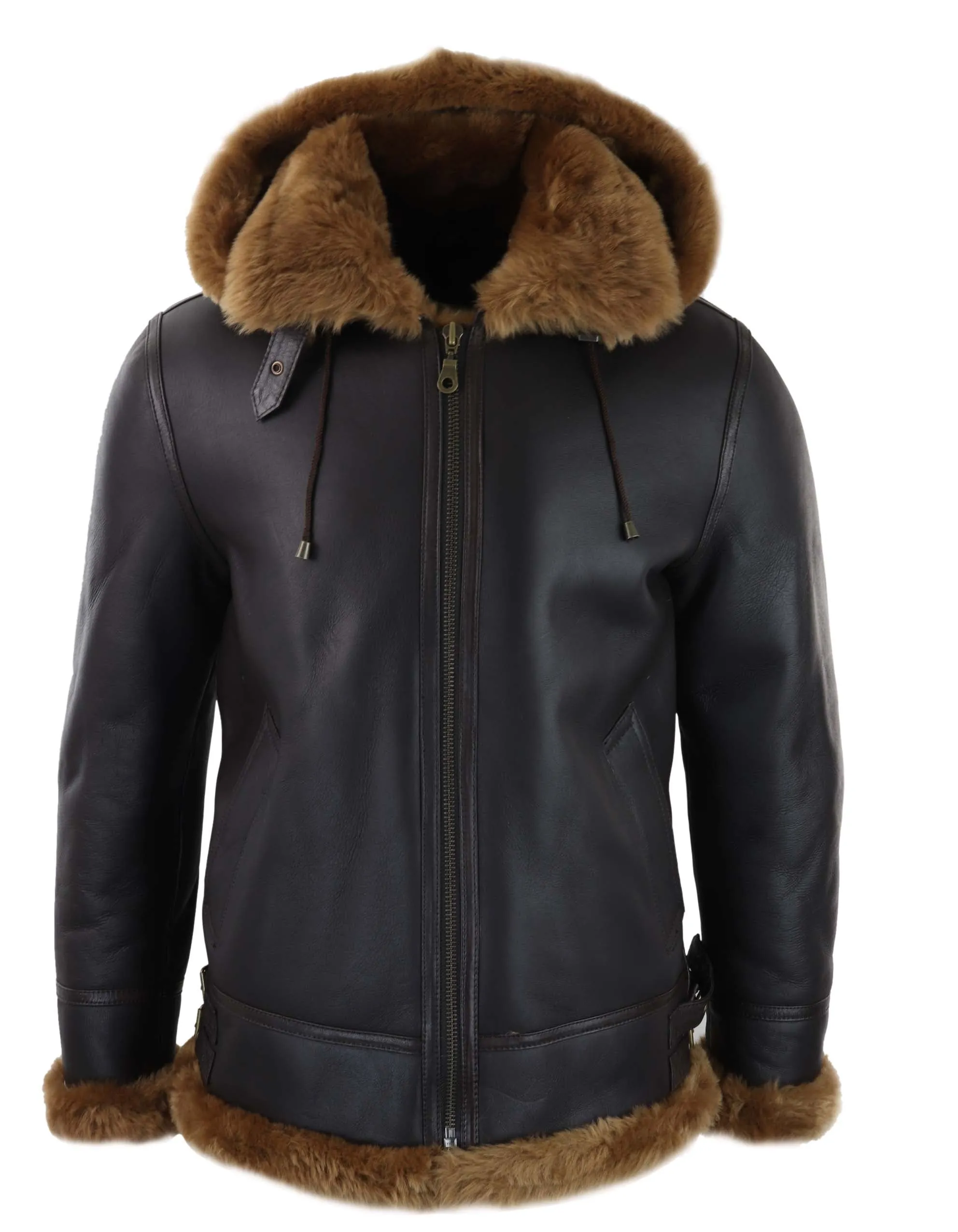 Sherling Sheepskin Hood Jacket Aviator