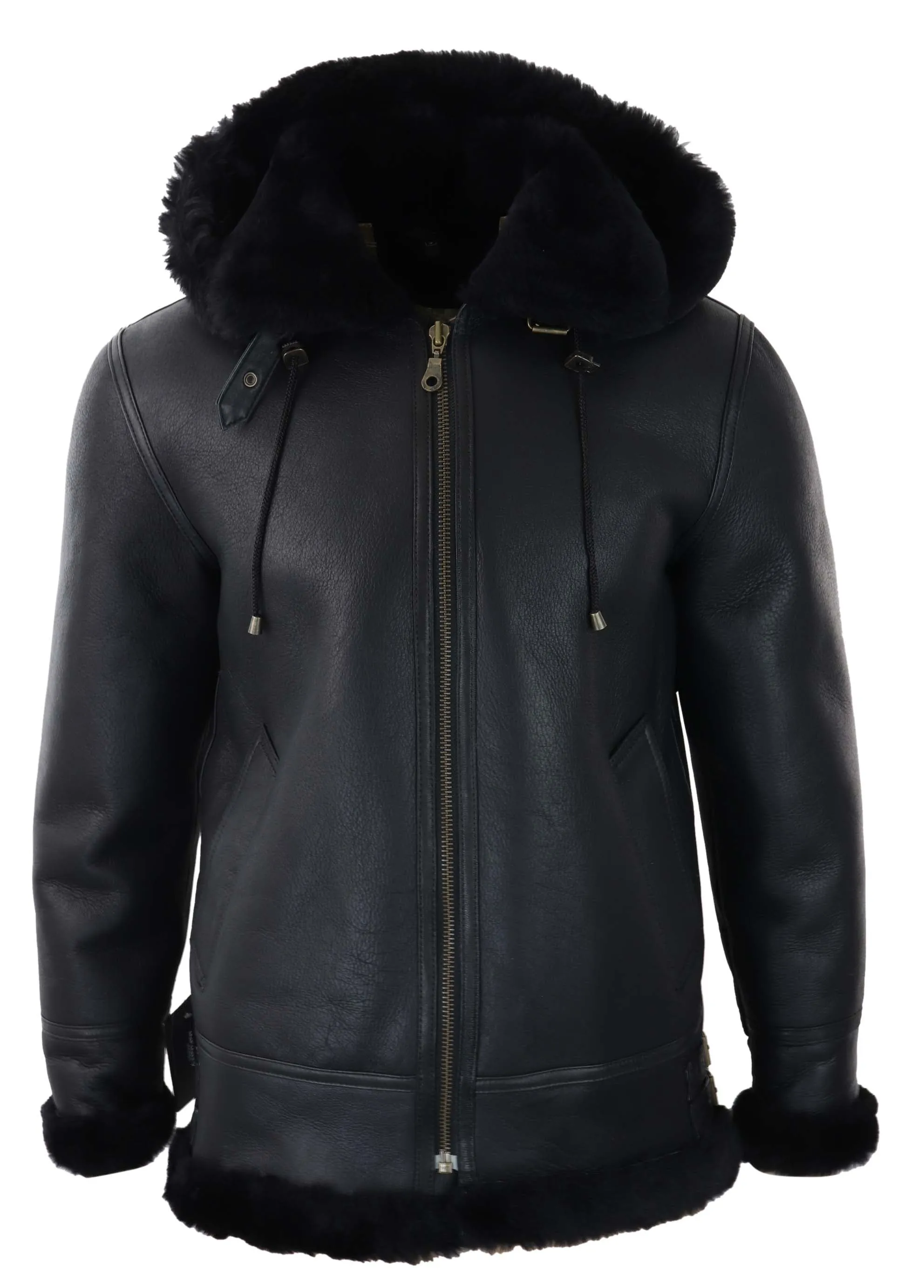Sherling Sheepskin Hood Jacket Aviator