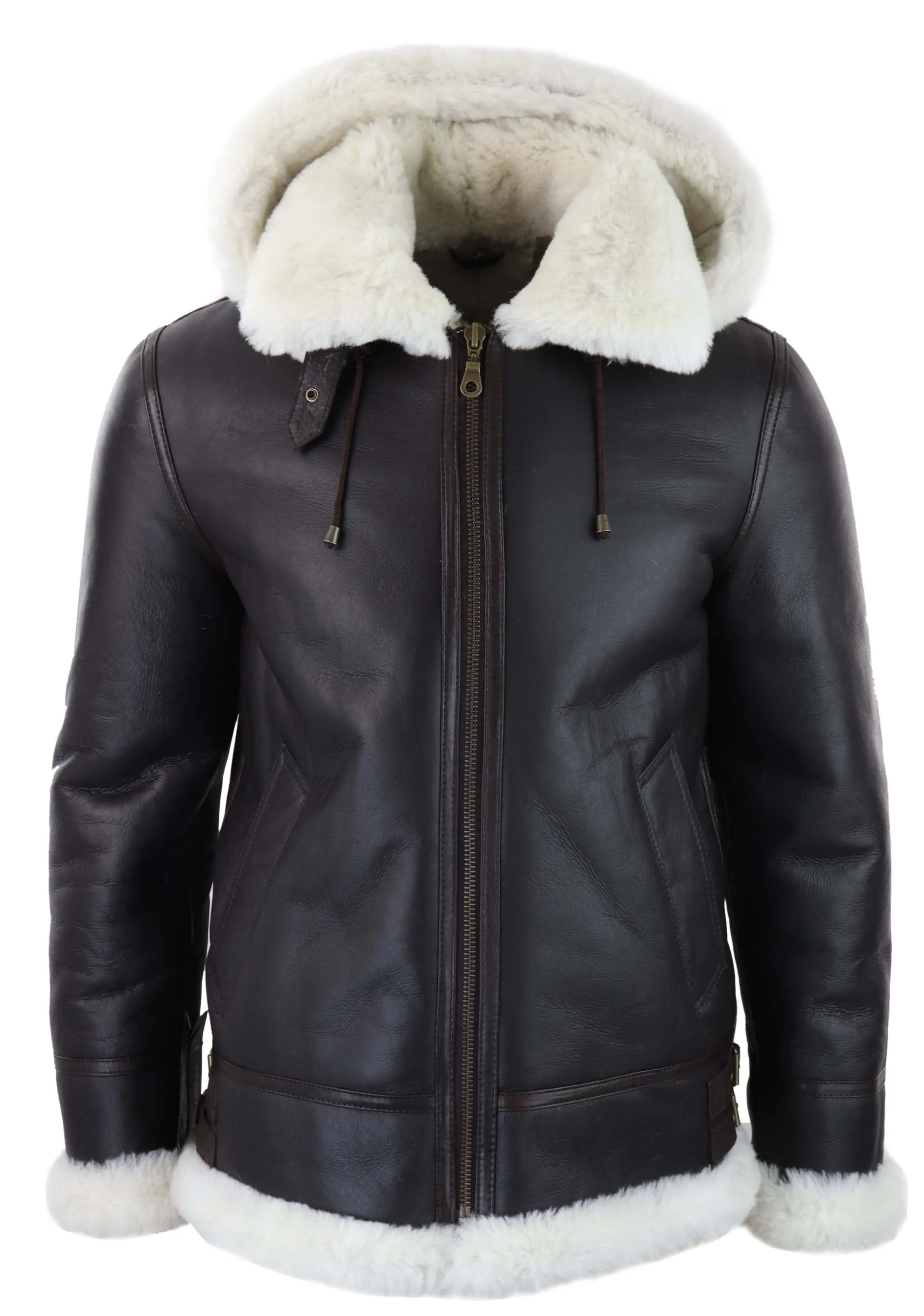 Sherling Sheepskin Hood Jacket Aviator