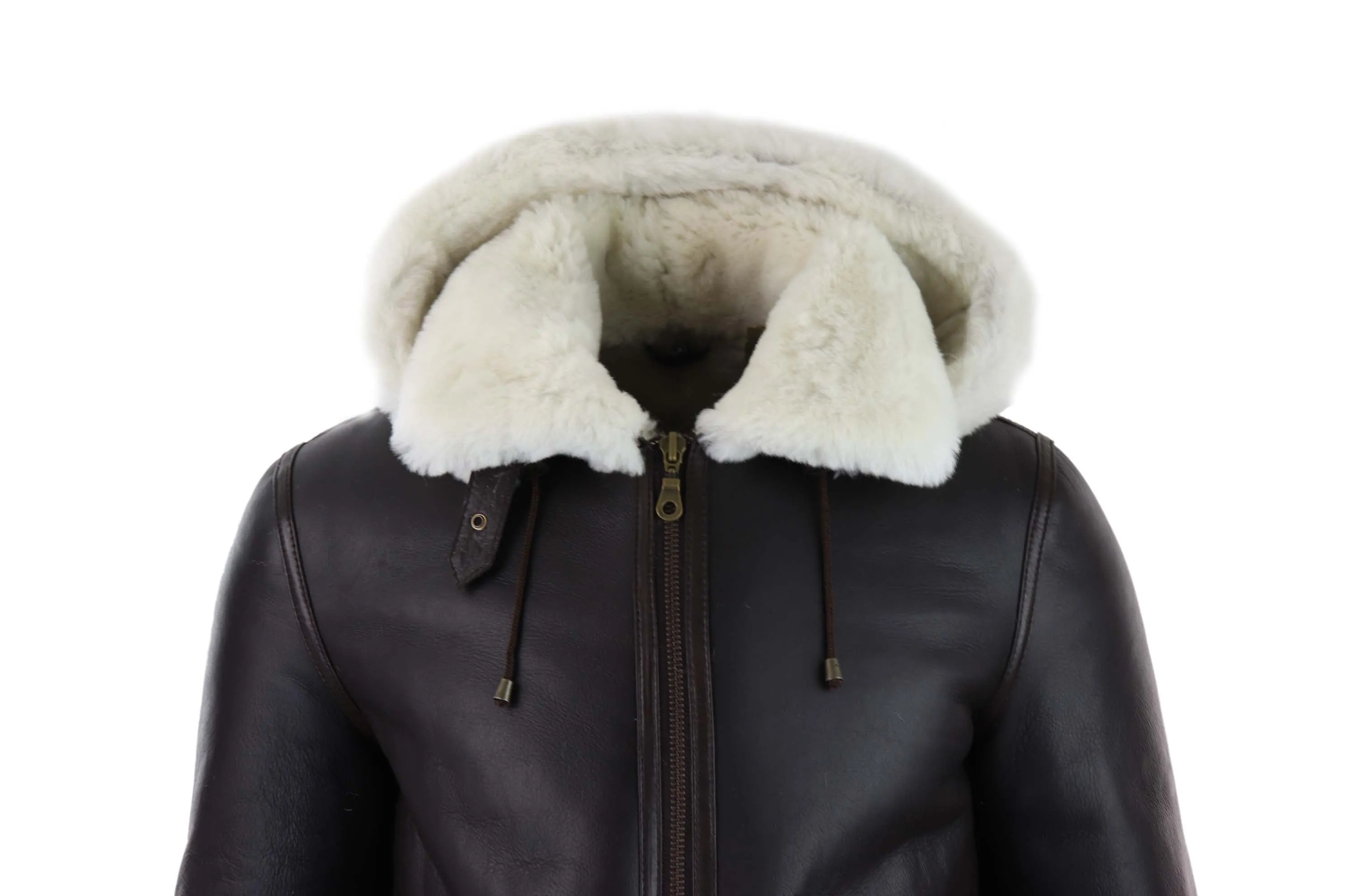 Sherling Sheepskin Hood Jacket Aviator