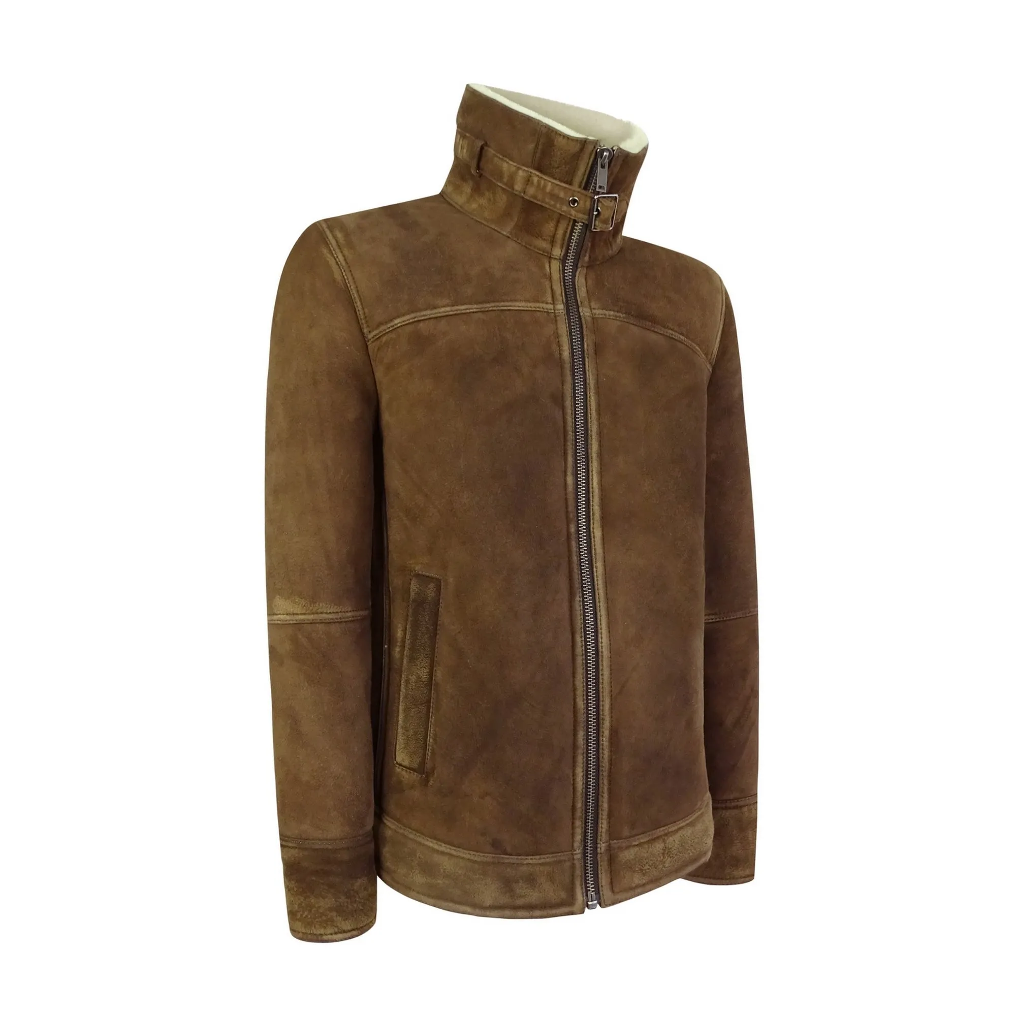 Sherling Sheepskin Suede Pilot Jacket