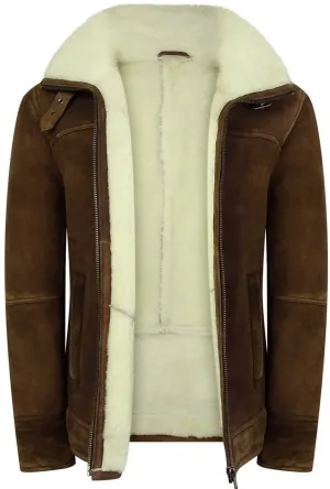 Sherling Sheepskin Suede Pilot Jacket