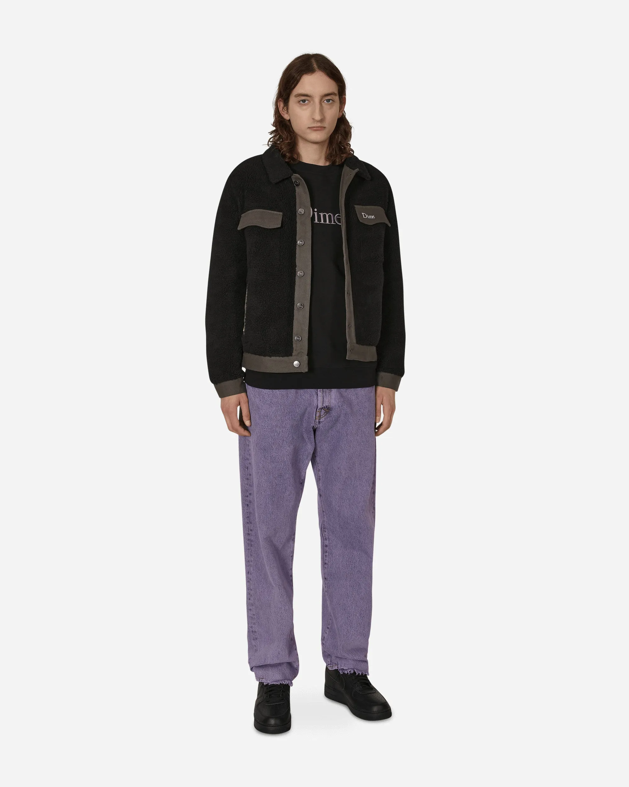 Sherpa Denim Jacket Black