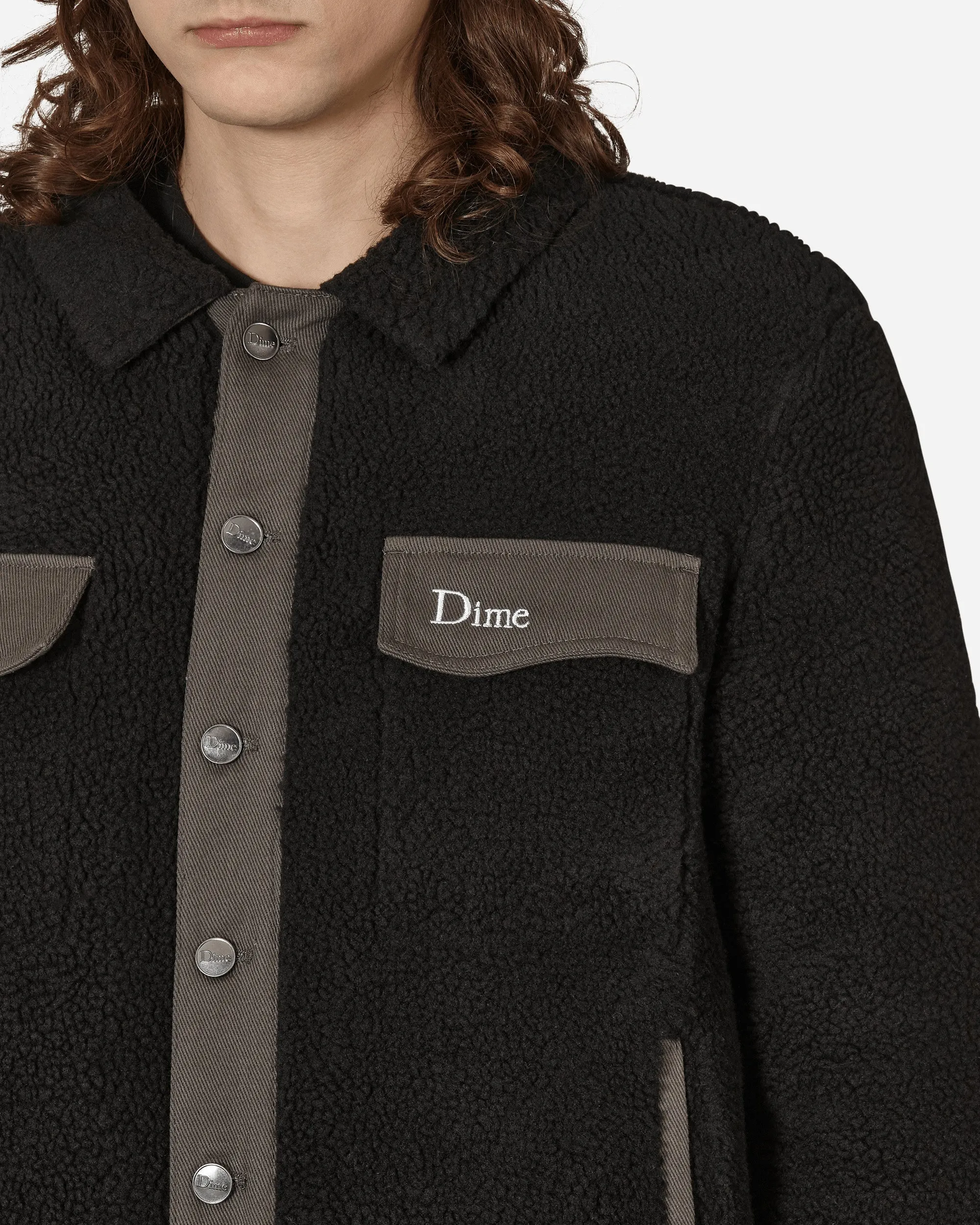Sherpa Denim Jacket Black