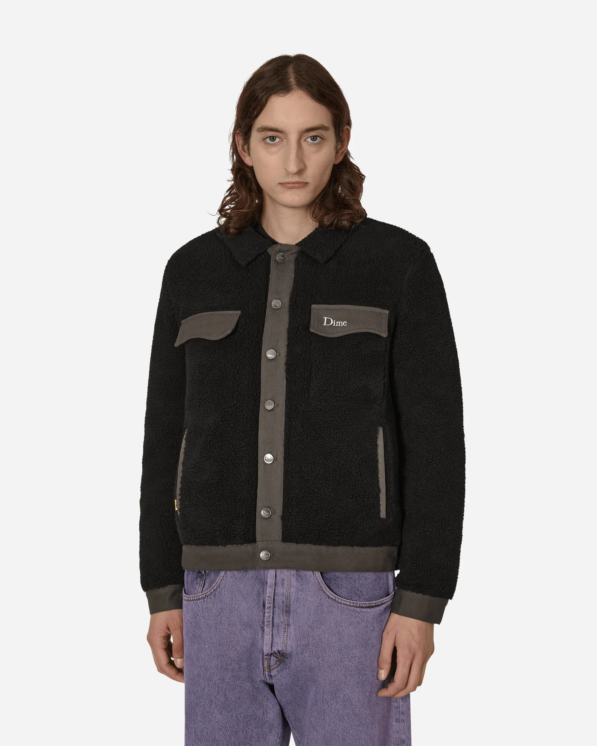 Sherpa Denim Jacket Black