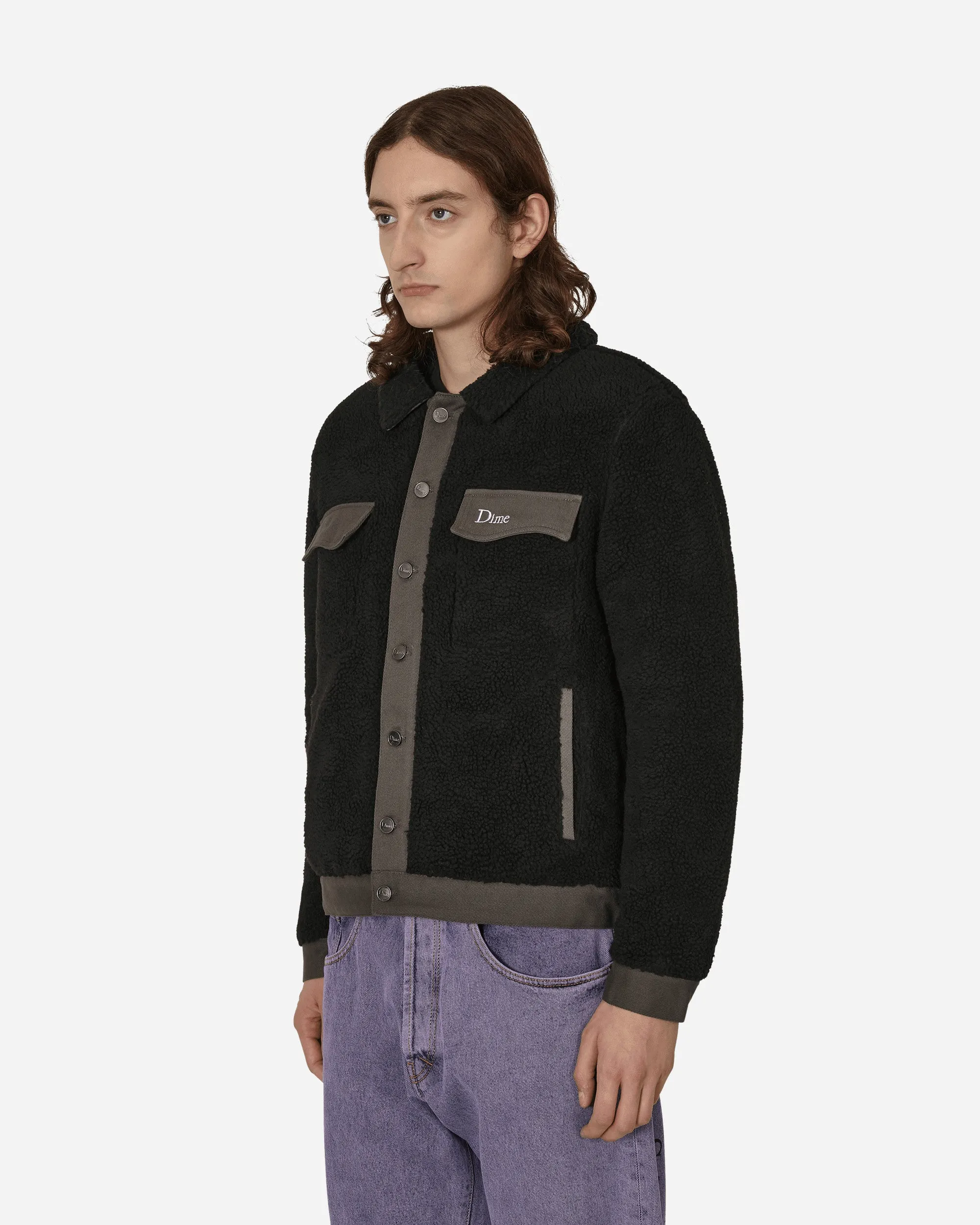 Sherpa Denim Jacket Black