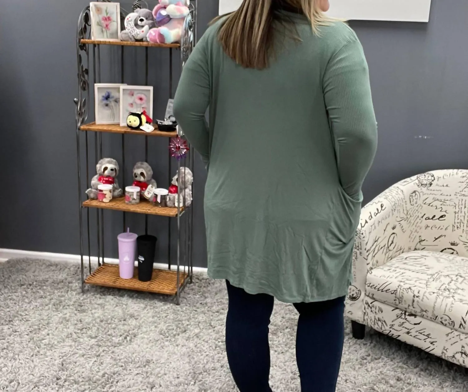Sierra Ribbed Cardigans In Sage