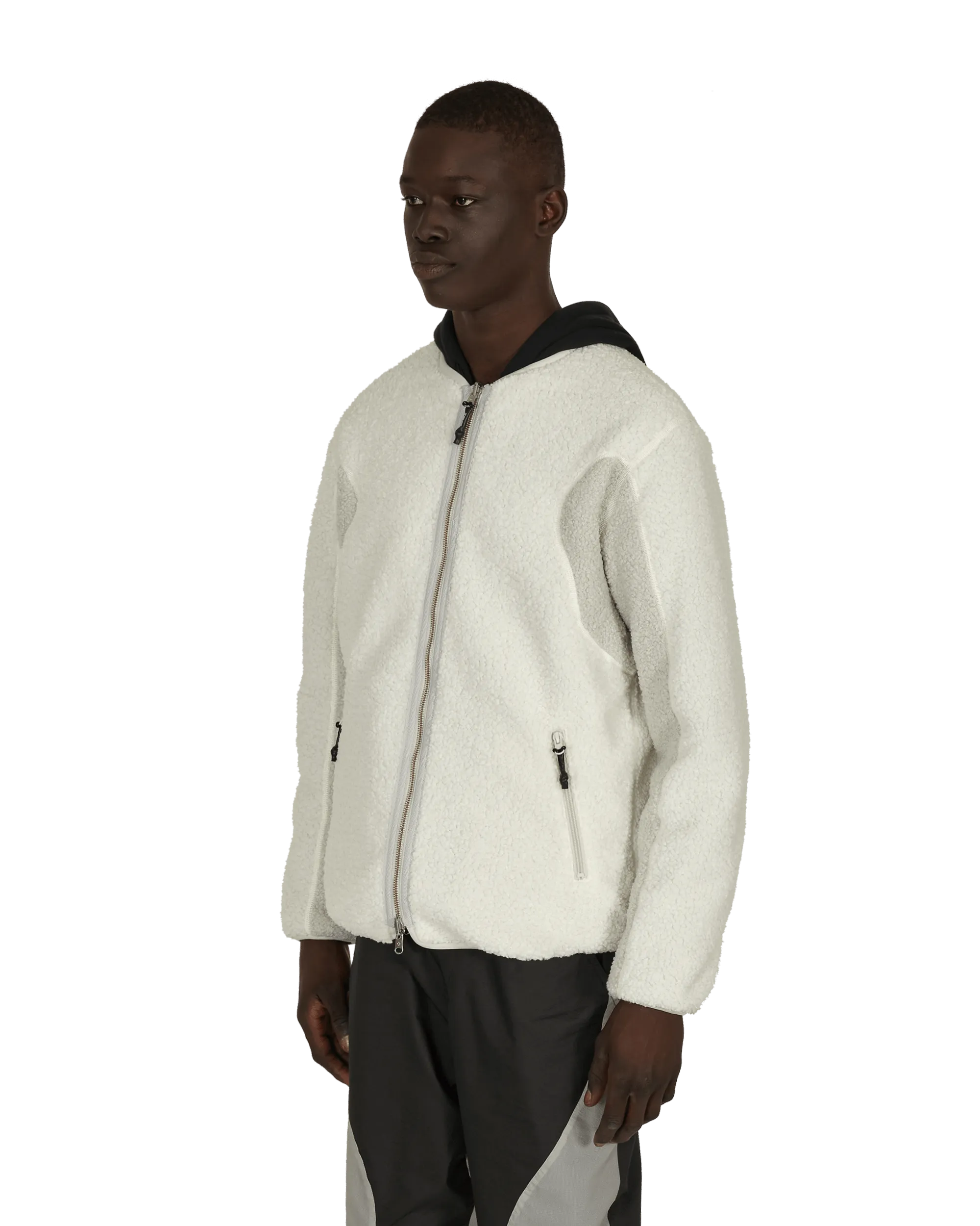 Slam Jam Sherpa Reversible Jacket Grey