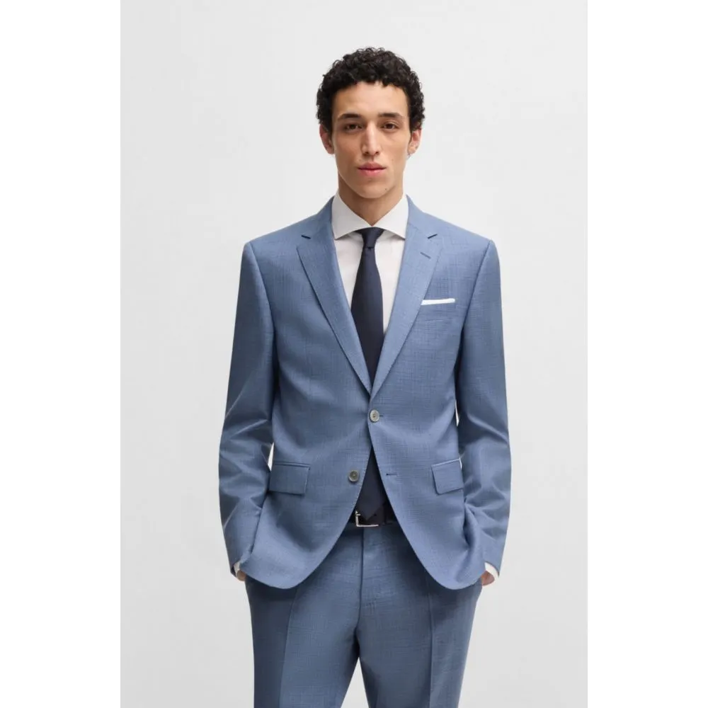 Slim-fit suit in patterned wool
