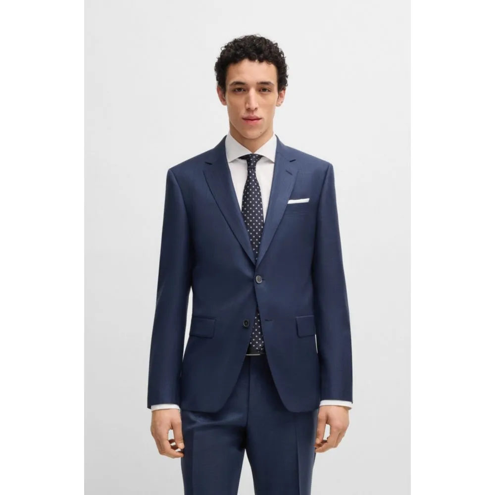 Slim-fit suit in patterned wool