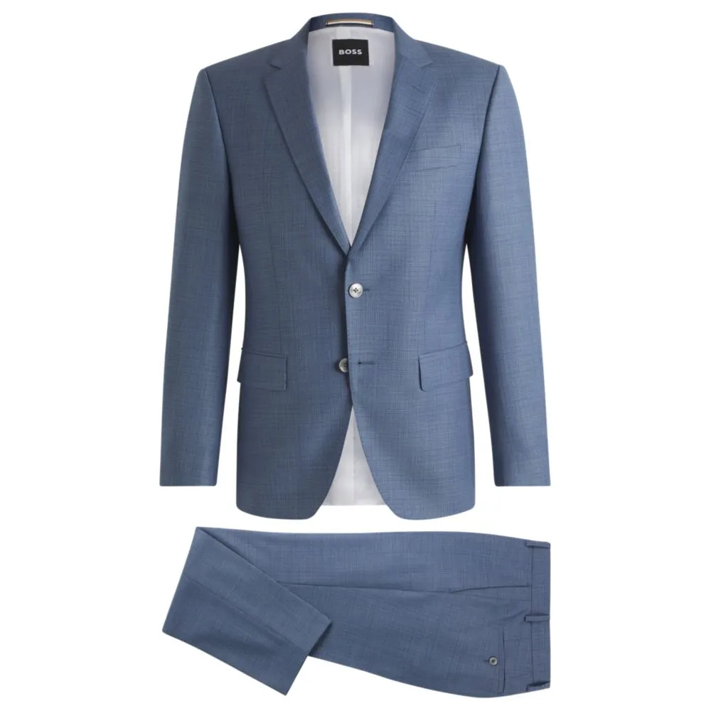 Slim-fit suit in patterned wool