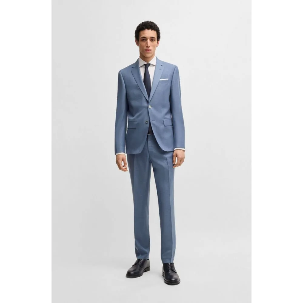 Slim-fit suit in patterned wool