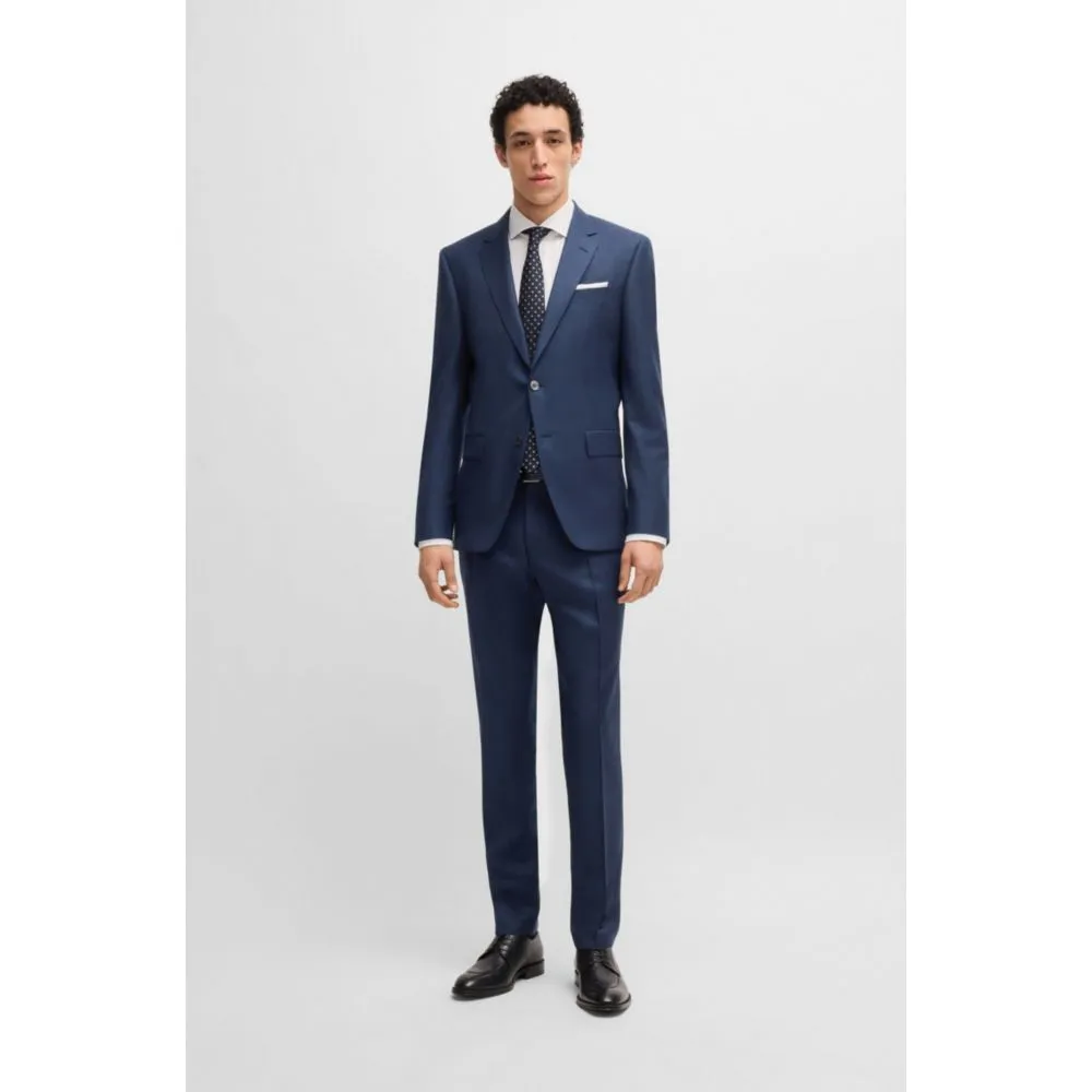 Slim-fit suit in patterned wool