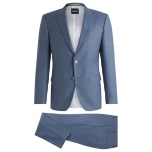 Slim-fit suit in patterned wool