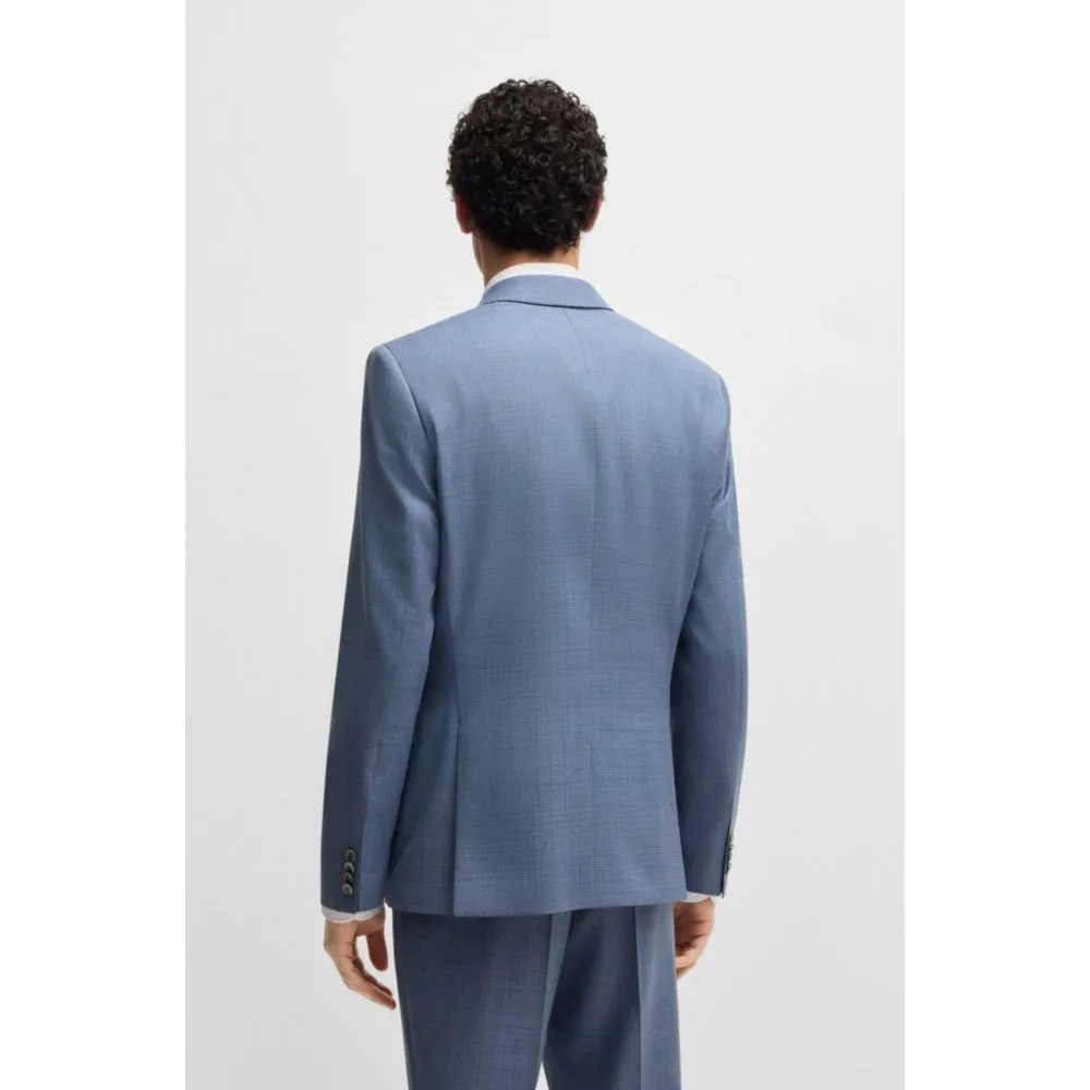 Slim-fit suit in patterned wool