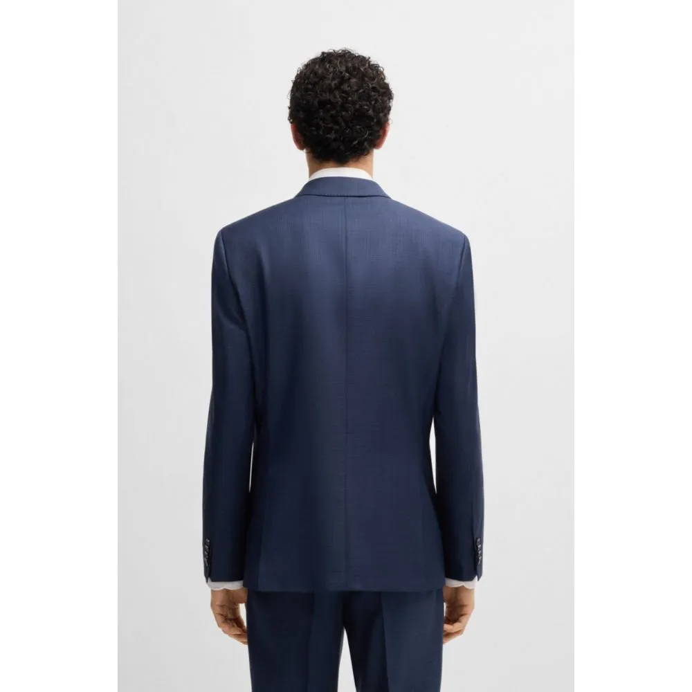 Slim-fit suit in patterned wool