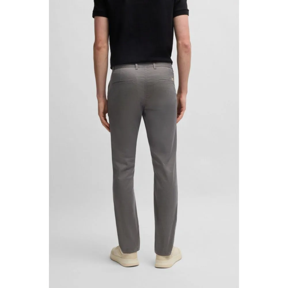 Slim-fit trousers in micro-printed stretch cotton
