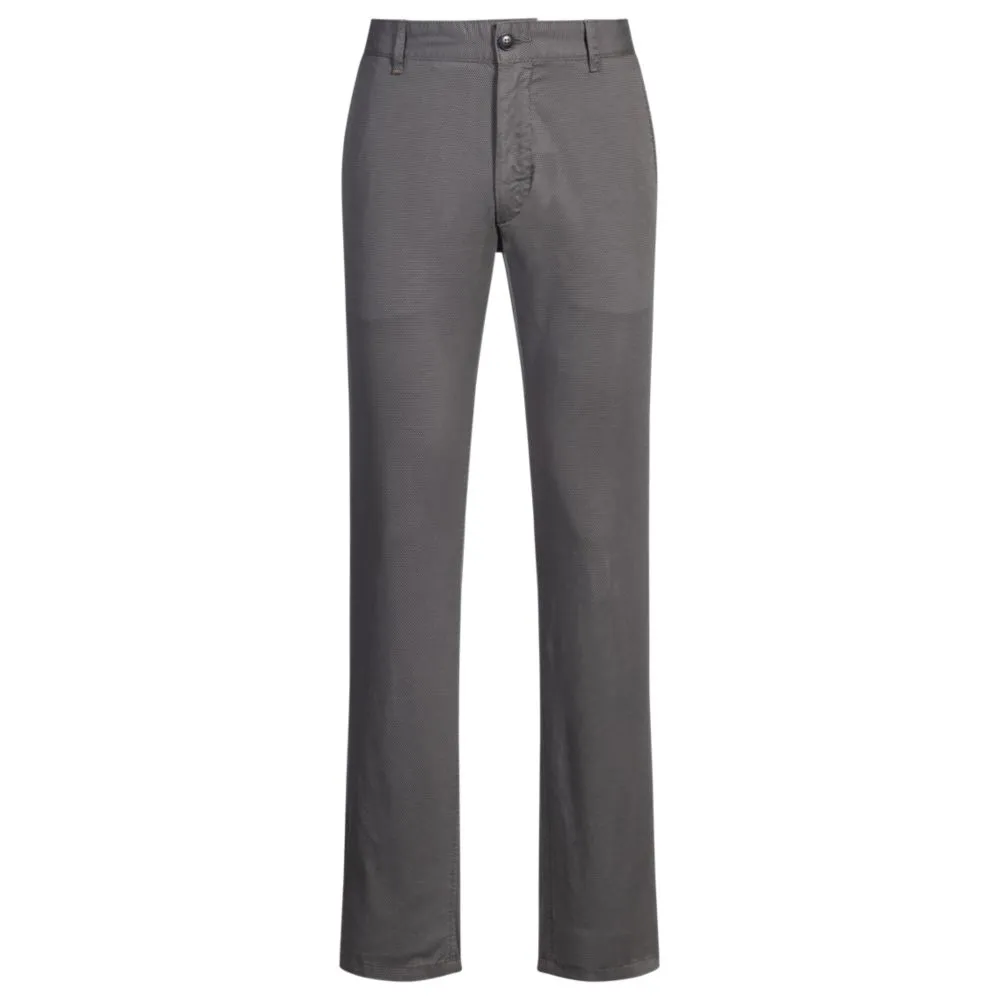 Slim-fit trousers in micro-printed stretch cotton